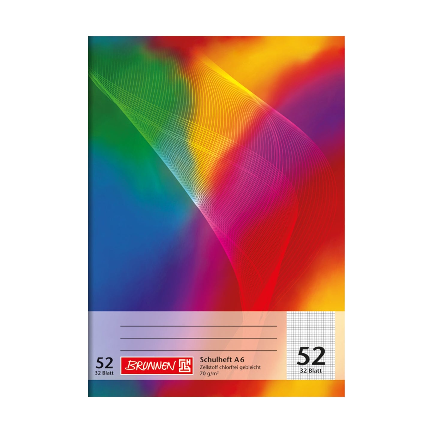 BRUNNEN Schulheft DIN A6 kariert 52 32 Bl.