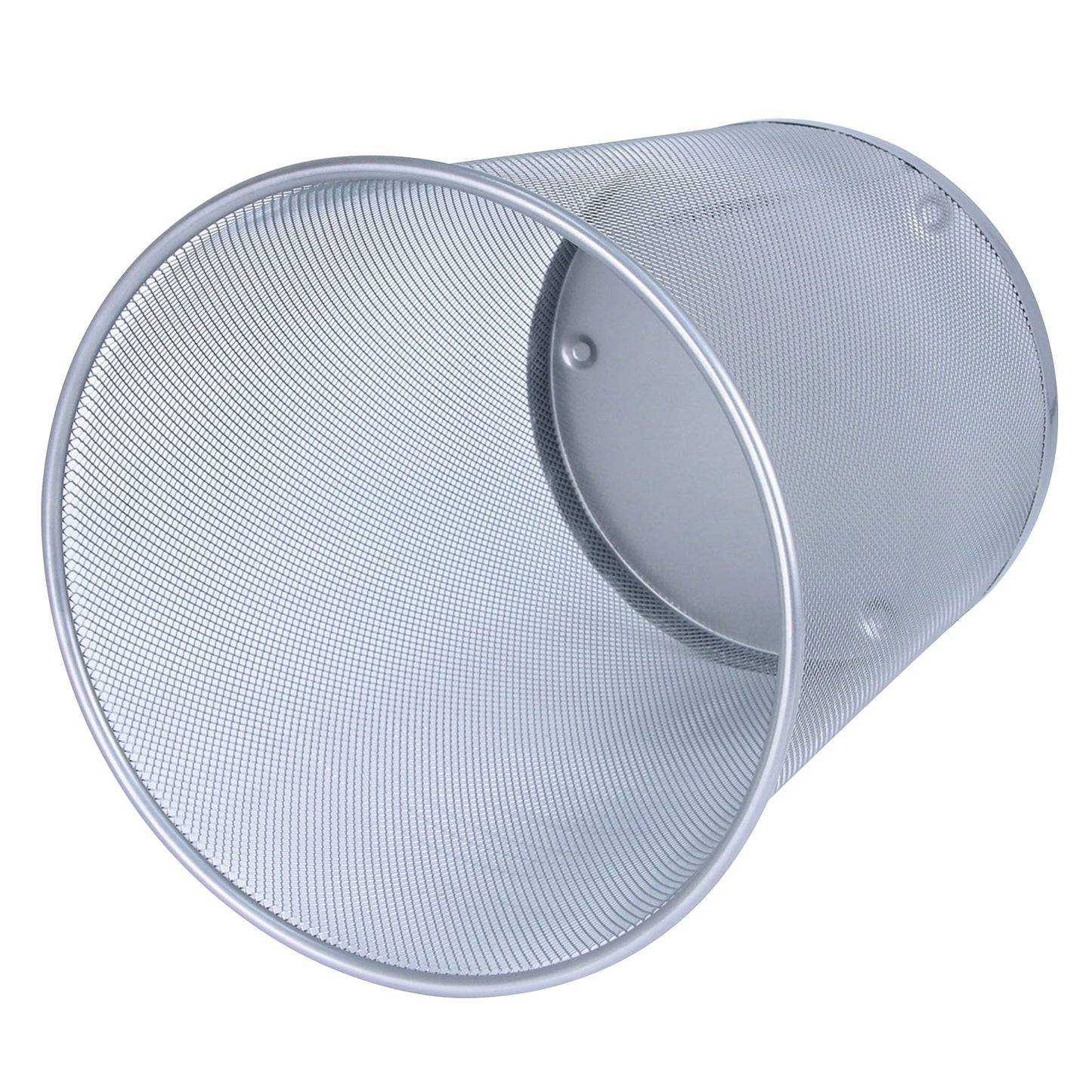 WEDO® Papierkorb OFFICE 29,5 x 35 cm (Ø x H) Metall Farbe: silber 1 Sortierfach