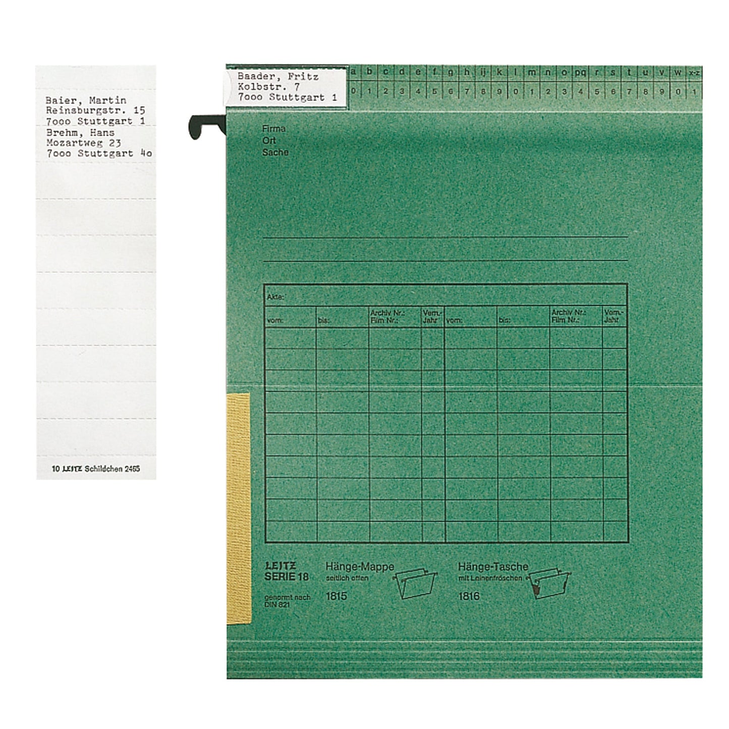 Leitz Beschriftungsschild ALPHA® 50 x 15 mm (B x H) 190g/m² Karton weiß 100 St./Pack.