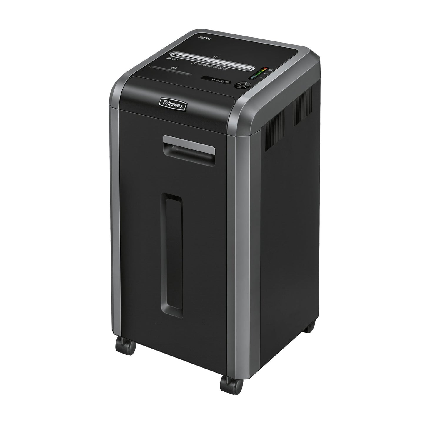 Fellowes® Aktenvernichter Powershred® 225Ci P-4 Papier, Heftklammern, Büroklammern, Kreditkarten, CDs/DVDs Partikelschnitt 24 Bl. silber/schwarz