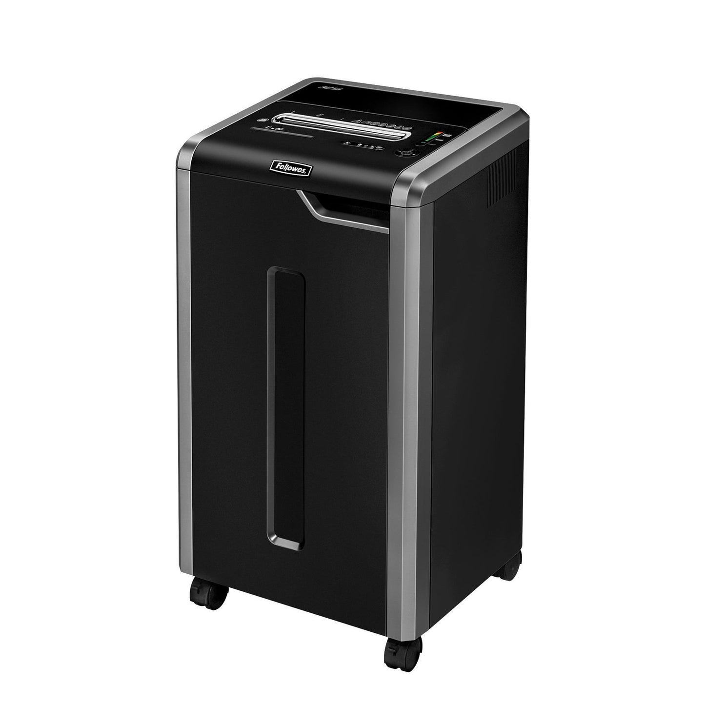 Fellowes® Aktenvernichter Powershred® 325i P-2 Papier, Heftklammern, Büroklammern, Kreditkarten, CDs/DVDs Streifenschnitt 26 Bl. silber/schwarz