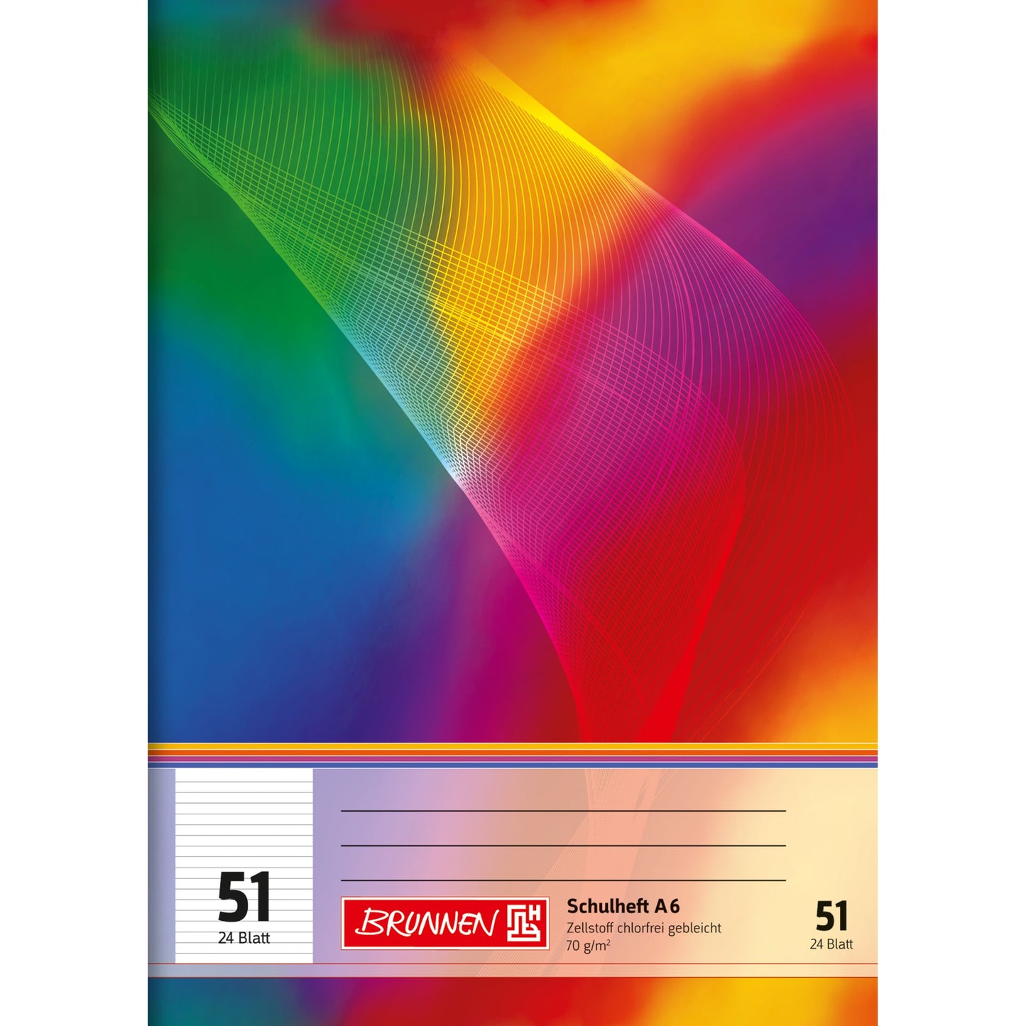 BRUNNEN Schulheft DIN A6 liniert 51 24 Bl.