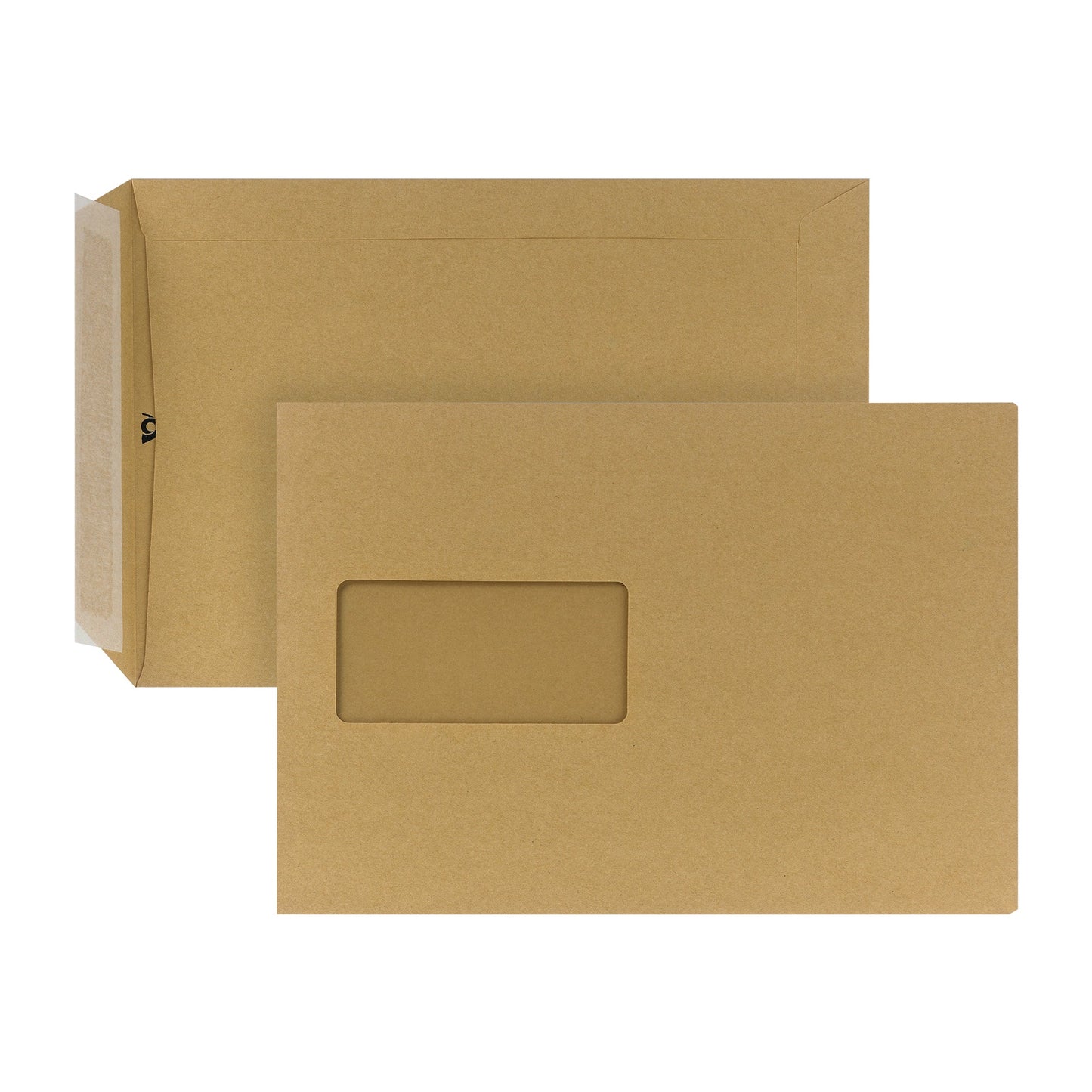 POSTHORN Versandtasche DIN C5 162 x 229 mm (B x H) mit Haftklebung mit Fenster 90g/m² braun 500 St./Pack.