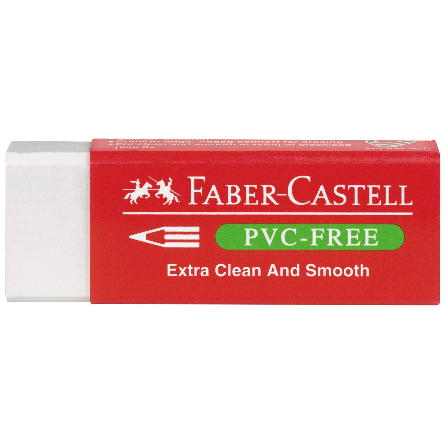 Faber-Castell Radierer PVC-FREE 7095 Bleistifte 2,2 x 1,1 x 6 cm (B x H x L) Kunststoff weiß