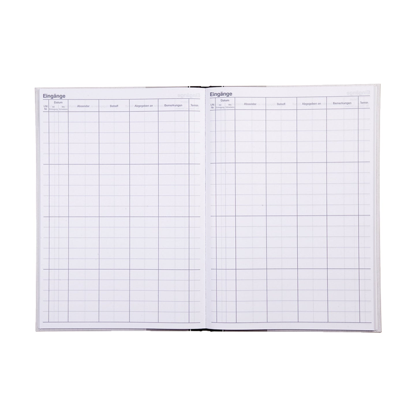 König & Ebhardt Posteingangsbuch DIN A4 70g/m² schwarz/grau 96 Bl.