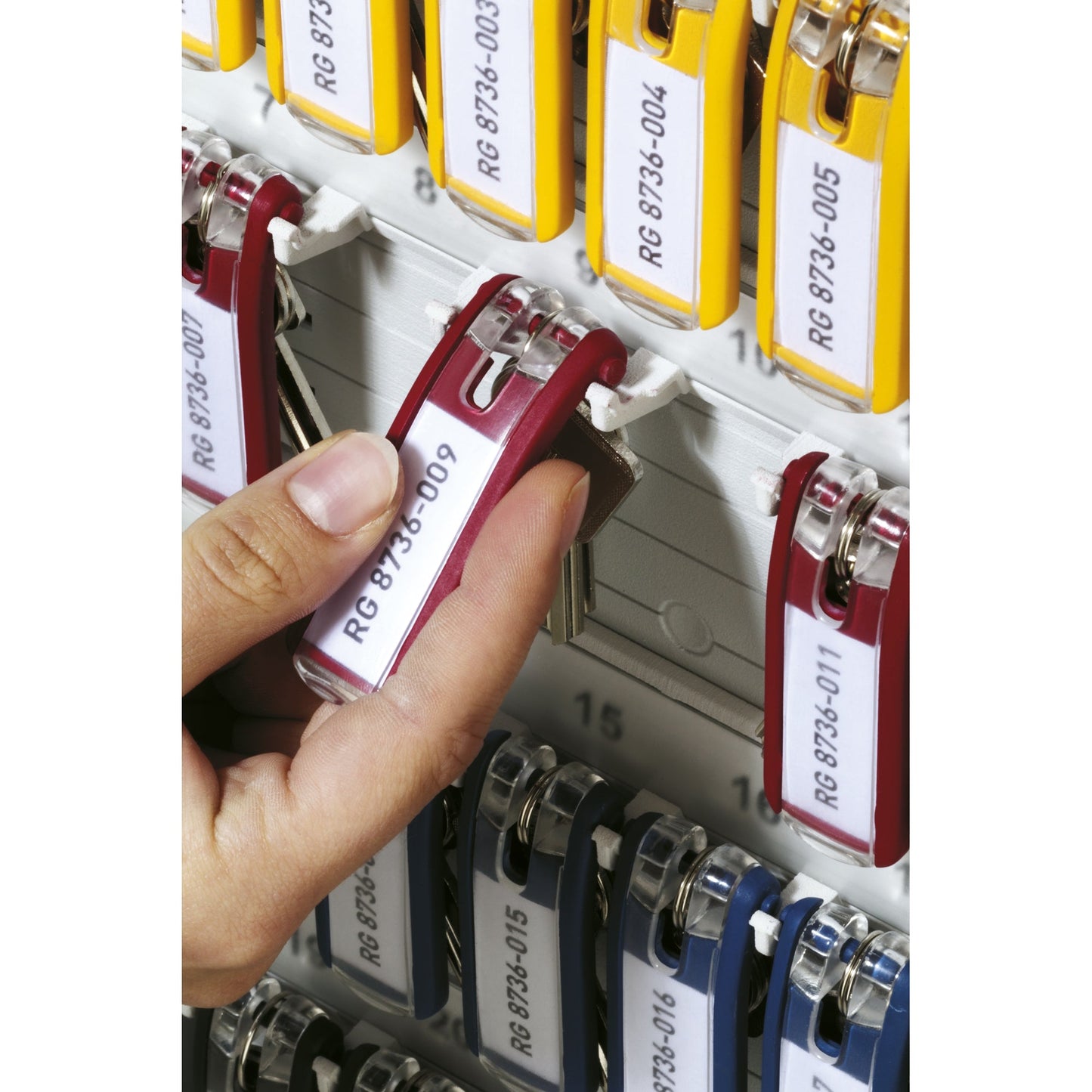 DURABLE Schlüsselanhänger KEY CLIP 24 x 68 x 15 mm (B x H x T) Kunststoff farbig sortiert 6 St./Pack.