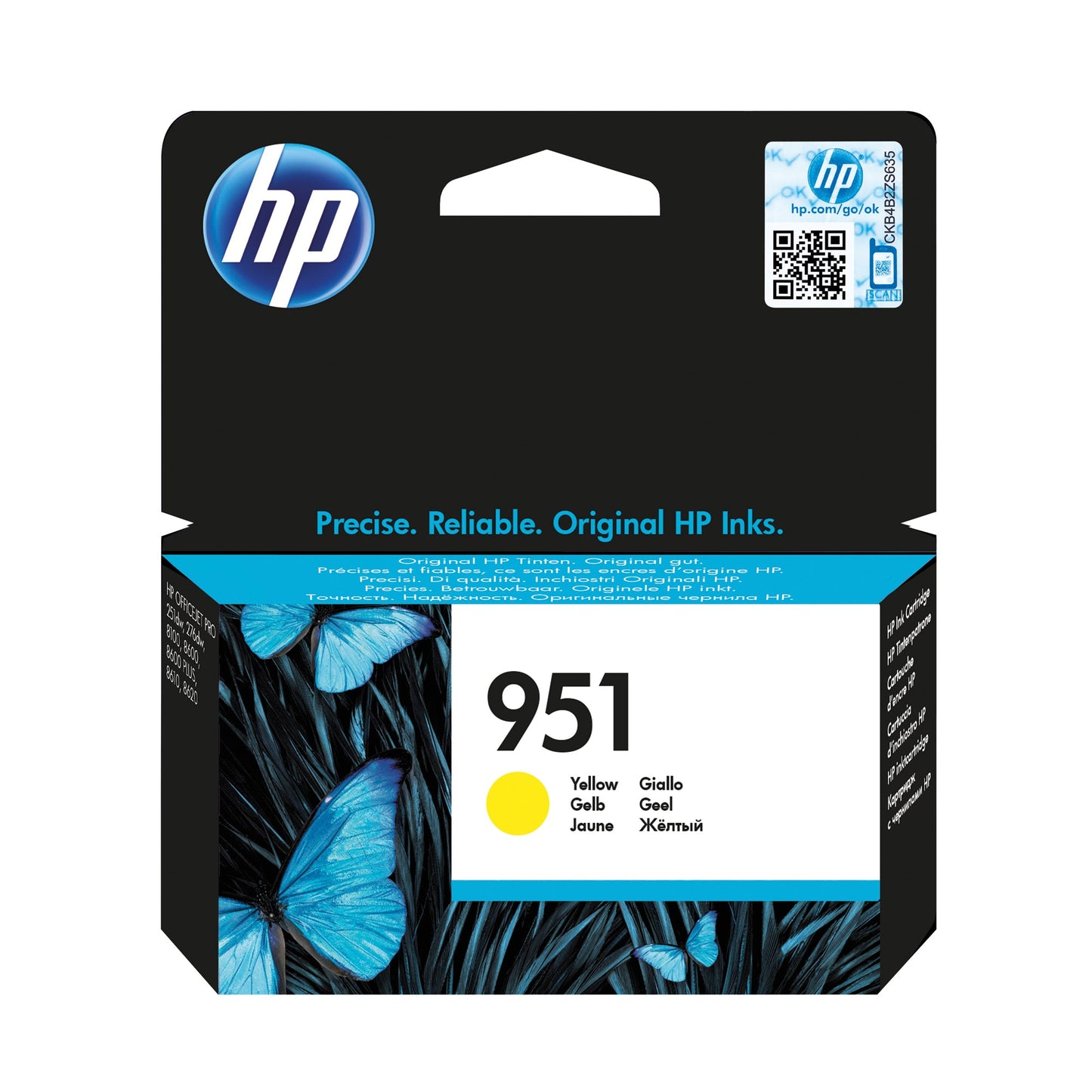 HP Tintenpatrone Originalzubehör 951 ca. 700 Seiten gelb 10ml