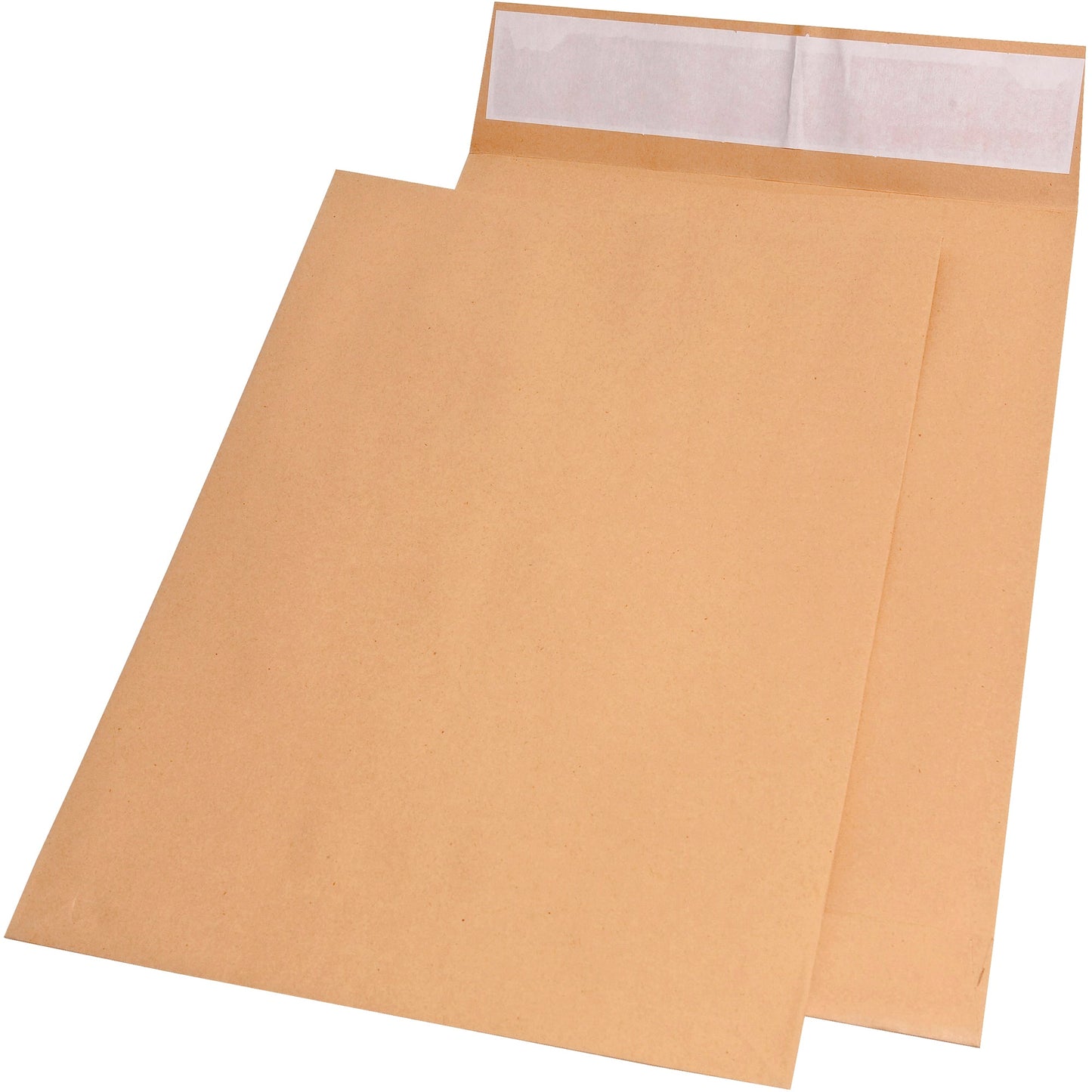 MAILmedia Faltentasche DIN E4 280 x 400 mm (B x H) ohne Fenster 130g/m² mit Haftklebung Natronpapier braun 100 St./Pack.