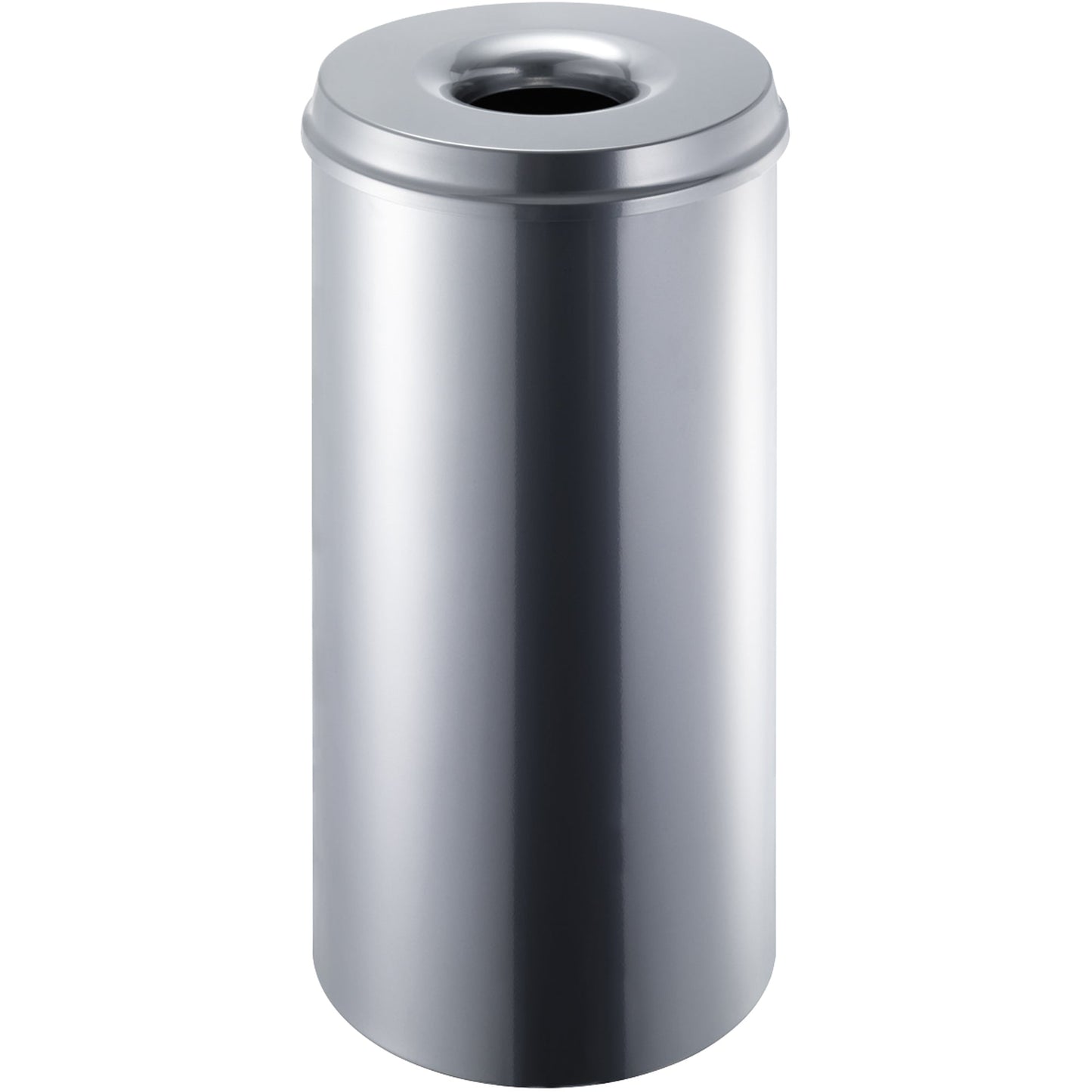 helit Papierkorb the guardian 36,3 x 63 cm (Ø x H) Edelstahl Farbe: silber 1 Sortierfach