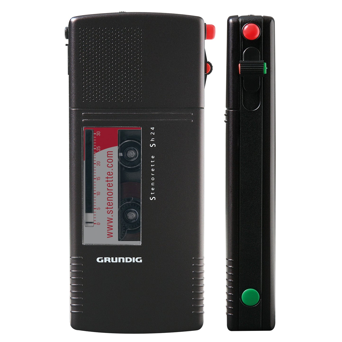Grundig Diktiergerät Stenorette Sh 24 6 x 14 x 1,9 cm (B x H x T) Steno-Cassette 30 inkl. 1 Transporttasche 811, Steno-Cassette 30 schwarz