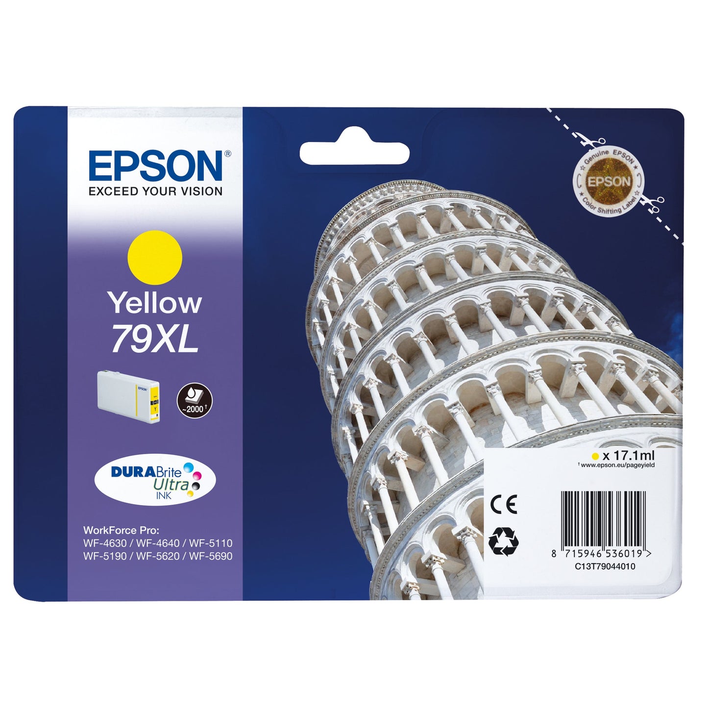 Epson Tintenpatrone Originalzubehör 79XL ca. 2.000 Seiten gelb 17,1ml