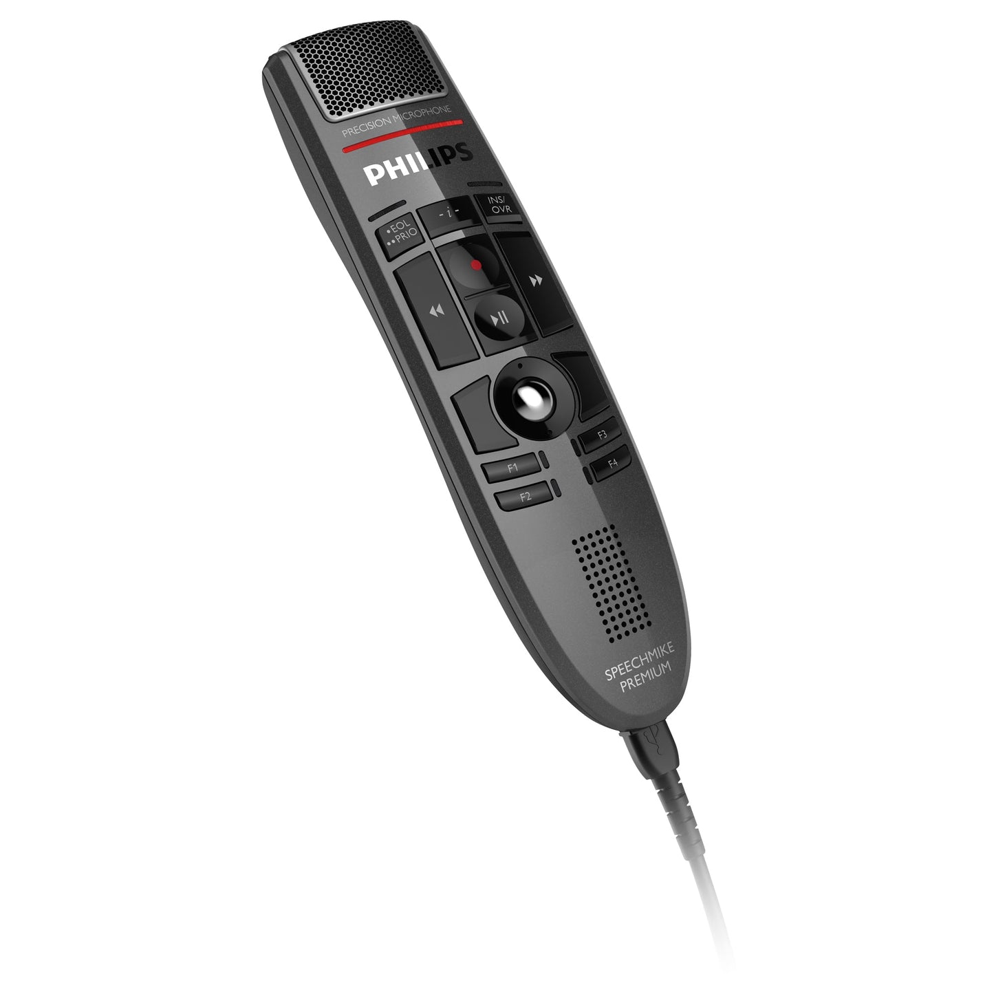 Philips Diktiermikrofon SpeechMike Premium LFH 3510 45 x 175 x 32 mm (B x H x T) USB 2.0 Aufnahme: 200-12.000, Wiedergabe: 300-7.500 Hz inkl. USB-Kabel, Mikrofonhalter, Kurzanleitung Kunststoff