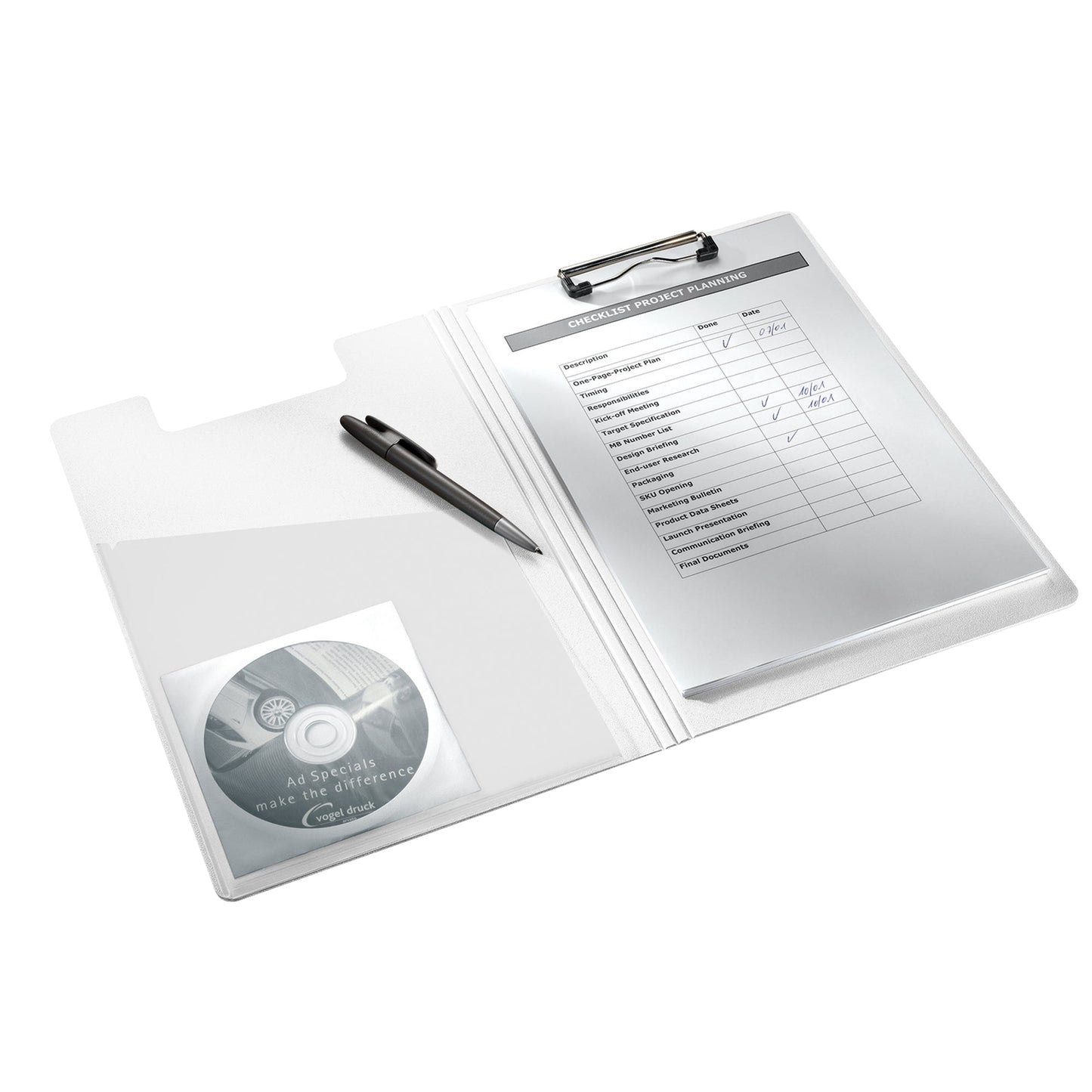 Leitz Klemmbrettmappe WOW 23 x 33 cm (B x H) Polyfoam blau