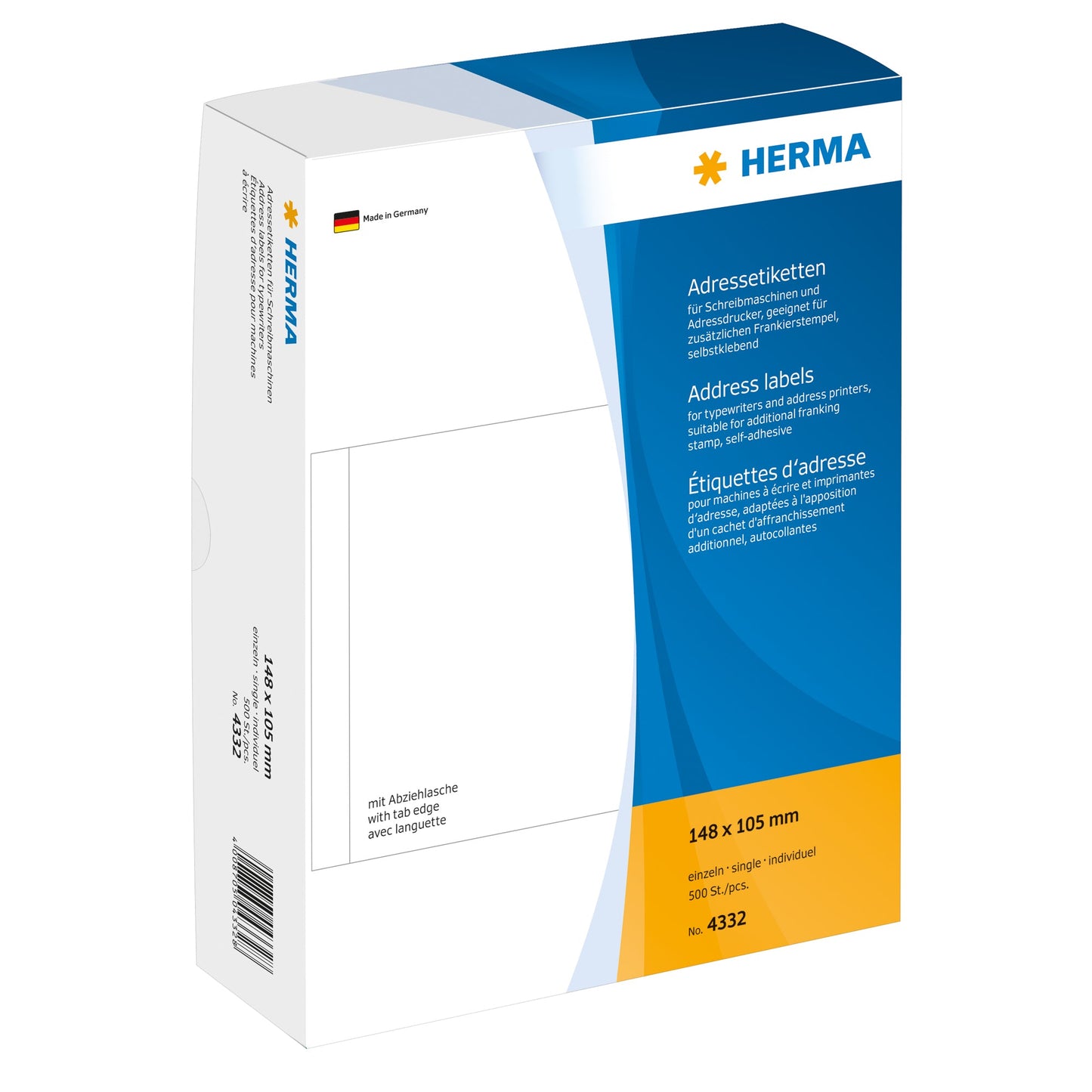 HERMA Adressetikett 148 x 105 mm (B x H) Papier weiß 500 Etik./Pack.