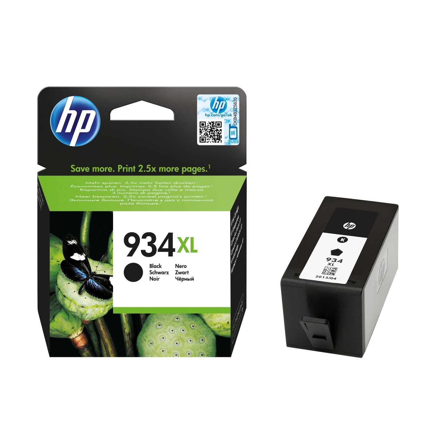 HP Tintenpatrone Originalzubehör 934XL ca. 1.000 Seiten schwarz 25,5ml