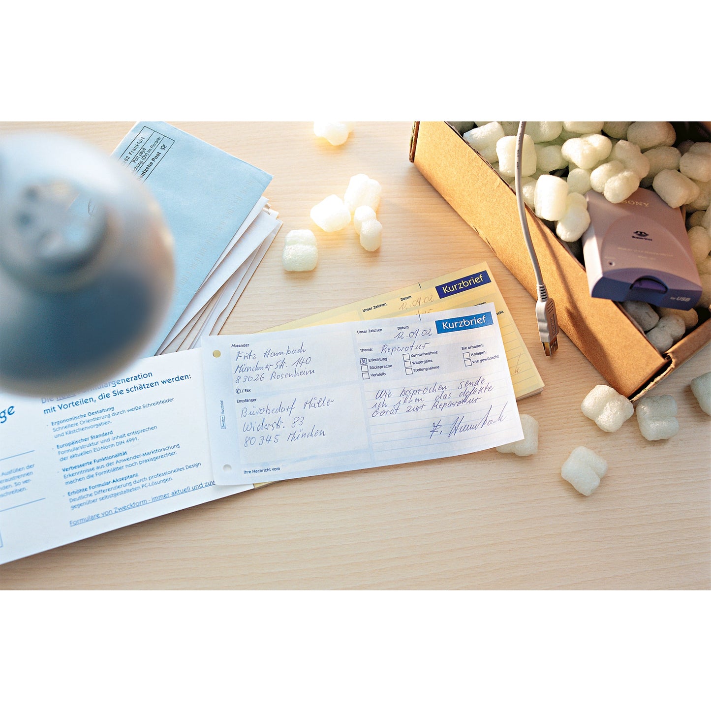 Avery Zweckform Kurzbrief 1020 1/3 DIN A4 nicht selbstdurchschreibend 100 Bl.