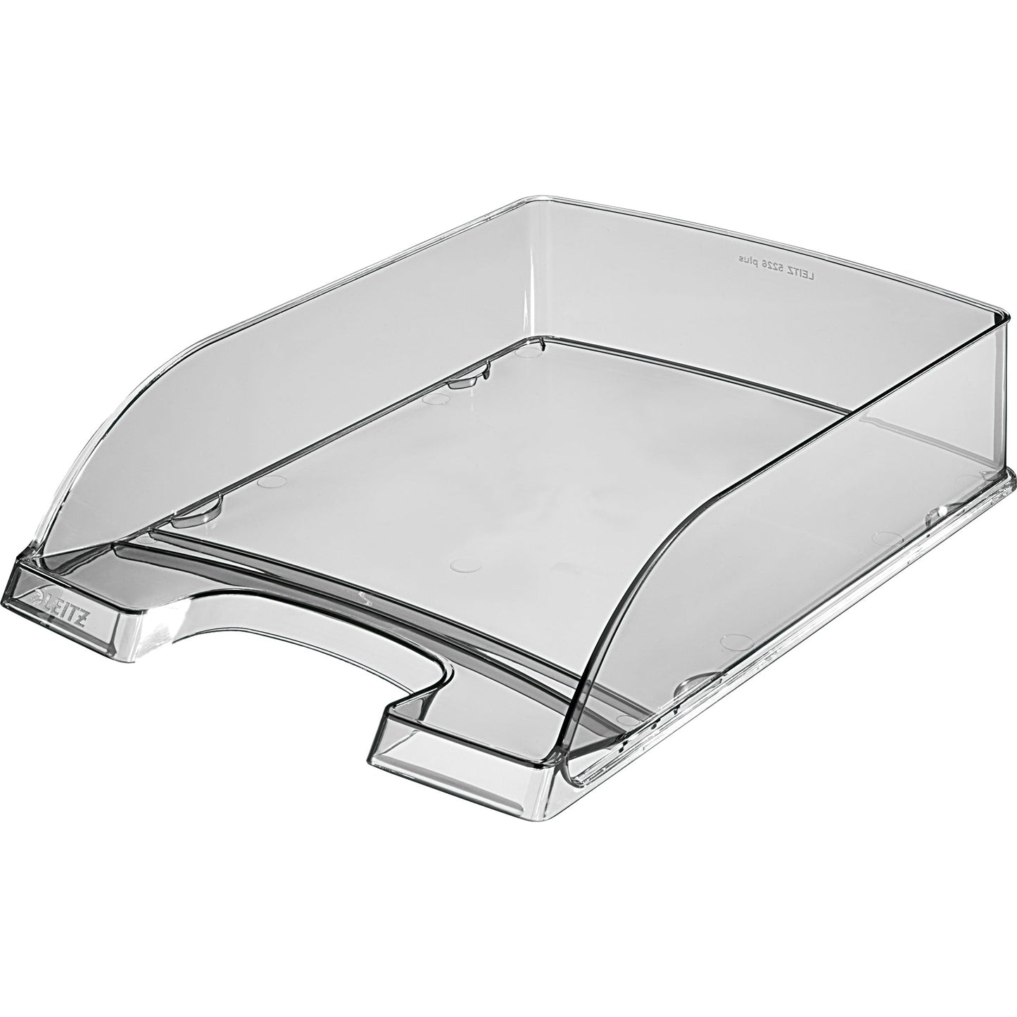 Leitz Briefablage Transparent Plus DIN A4 Polystyrol Farbe: grau transparent