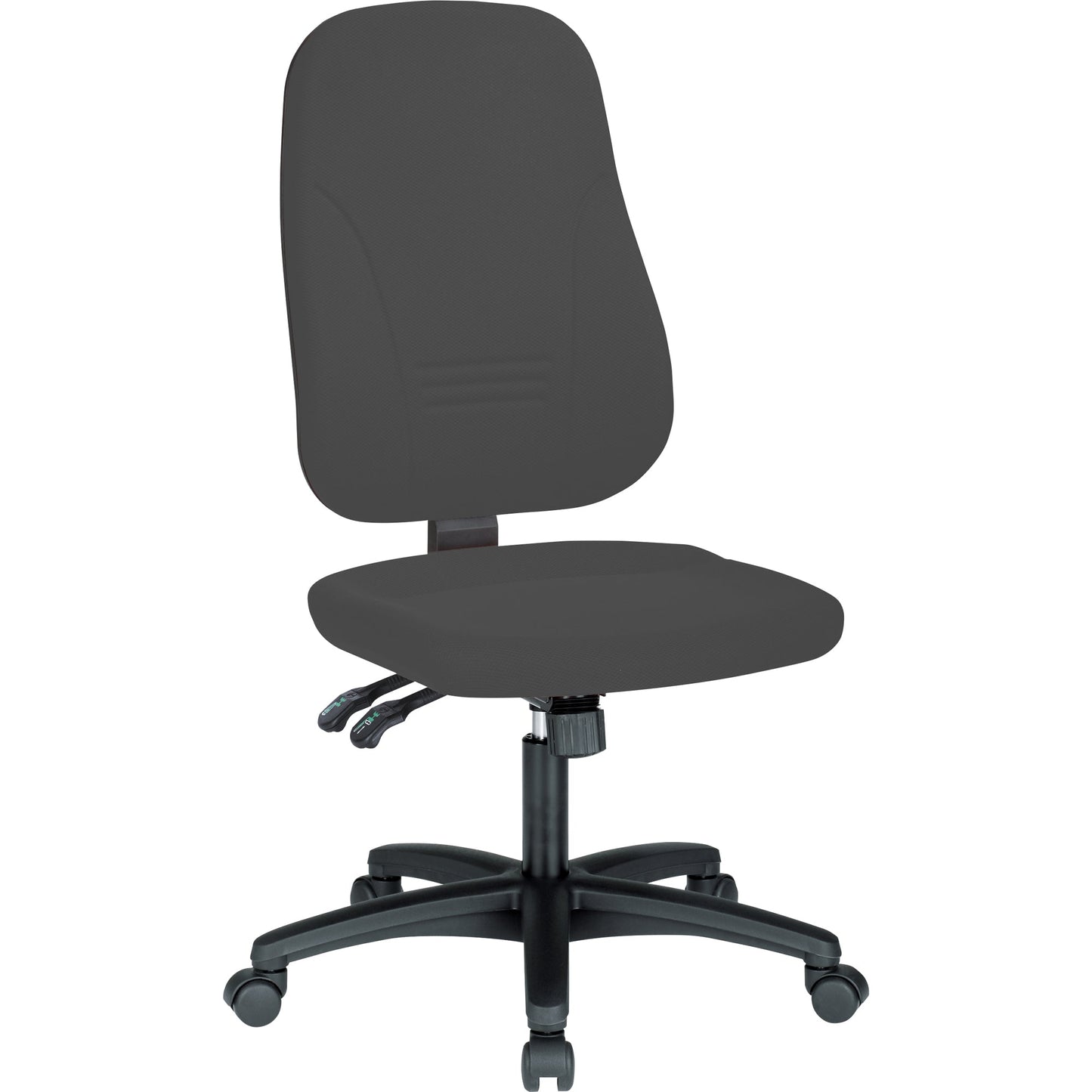 prosedia Bürodrehstuhl Younico plus8 42-53cm Synchronmechanik Rolle hart gebremst (für Teppichboden) optionales Zubehör: Armlehnen O991: FIX, O994: 4D Kunststoff schwarz