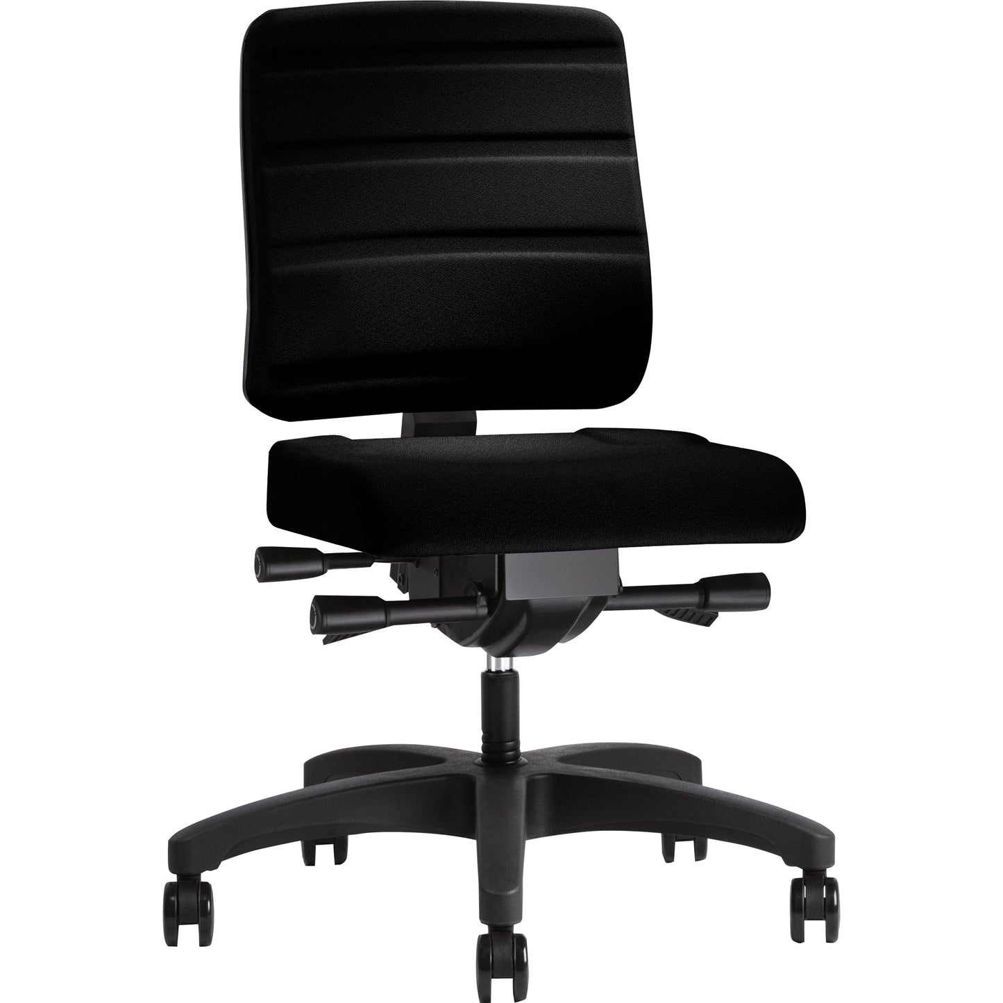 prosedia Bürodrehstuhl Yourope PRO 42-53cm Synchronmechanik Rolle hart gebremst (für Teppichboden) optionales Zubehör: Armlehnen O991: FIX, O994: 4D Kunststoff schwarz