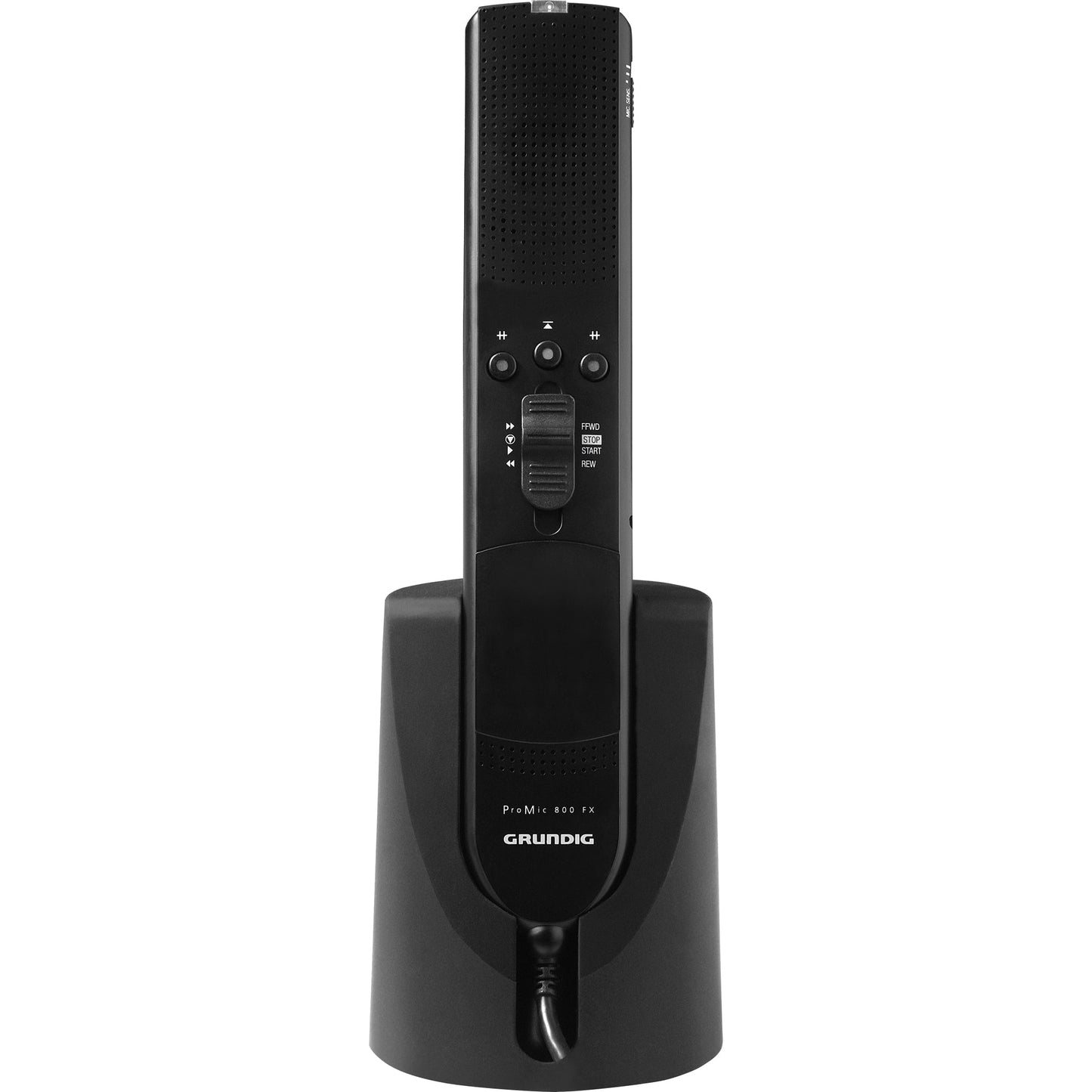 Grundig Mikrofon ProMic 800 FX Stenorette ST 3210, -3220, -3230, DT 3110 inkl. Mikrofonständer schwarz
