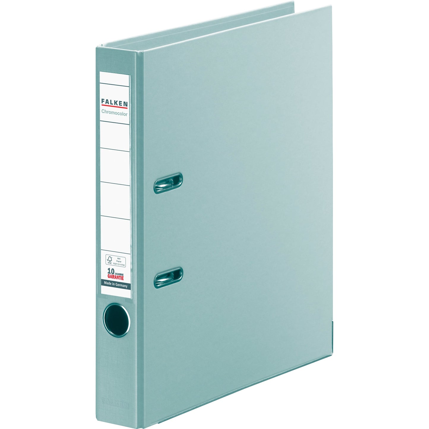 Falken Ordner Chromocolor 50mm DIN A4 Rückenschild: einsteckbar mit Schlitzen Werkstoff: Pappe Material außen: Polypropylen Material innen: Polypropylen grau