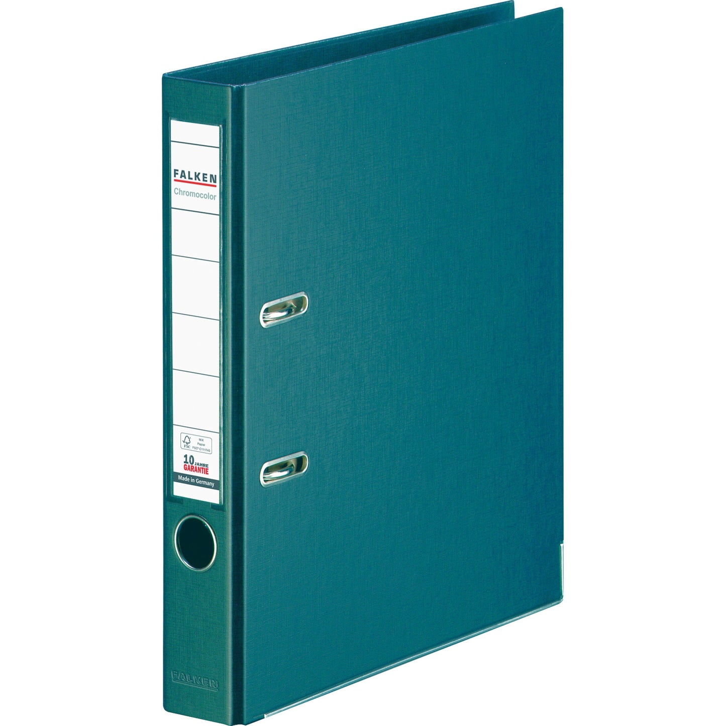 Falken Ordner Chromocolor 50mm DIN A4 Rückenschild: einsteckbar mit Schlitzen Werkstoff: Pappe Material außen: Polypropylen Material innen: Polypropylen schwarz