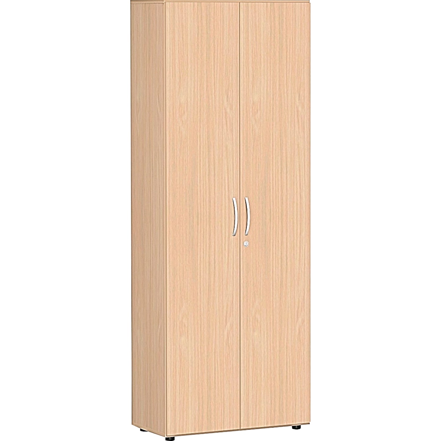 Geramöbel Flügeltürenschrank Flex 800 x 2.160 x 420 mm (B x H x T) 5 Fachböden Dreischicht-Feinspan Farbe: buche