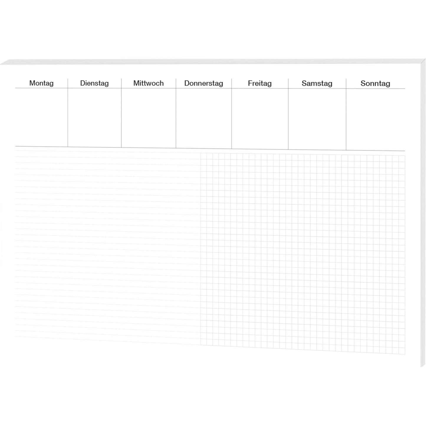 RNK Verlag Schreibunterlage Office 48 x 33 cm (B x H) mit Kalender Papier schwarz/weiß 30 Bl.