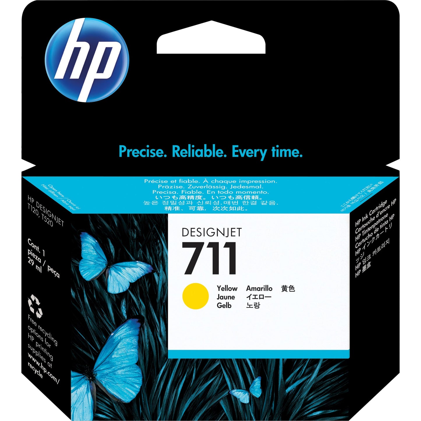 HP Tintenpatrone Originalzubehör 711 gelb 29ml