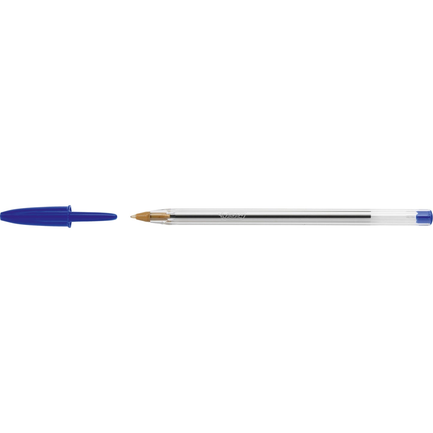 BIC® Kugelschreiber Cristal® Original 0,4mm blau Mine auswechselbar dokumentenecht Schaftfarbe: transparent 50 St./Pack.