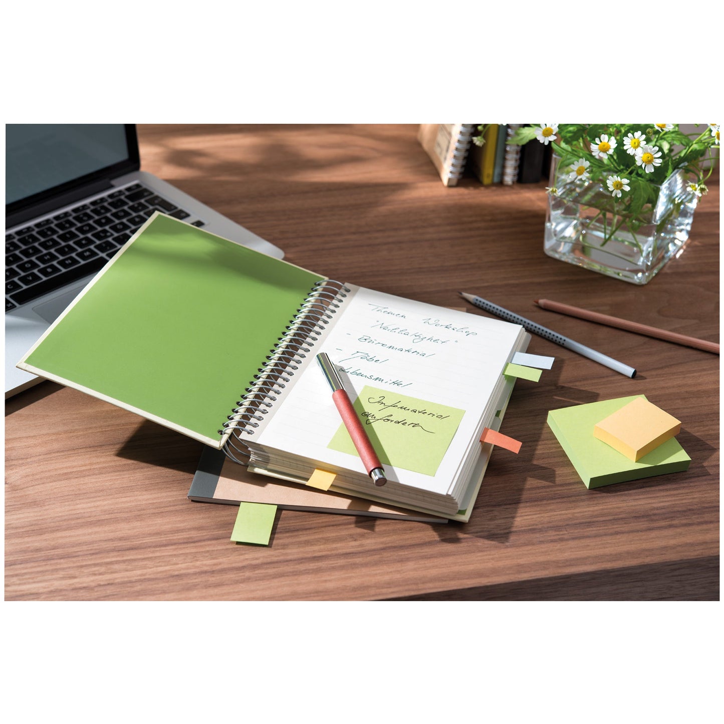 Post-it® Haftnotiz Recycling Notes 76 x 76 mm (B x H) gelb 100 Bl./Block 6 Block/Pack.