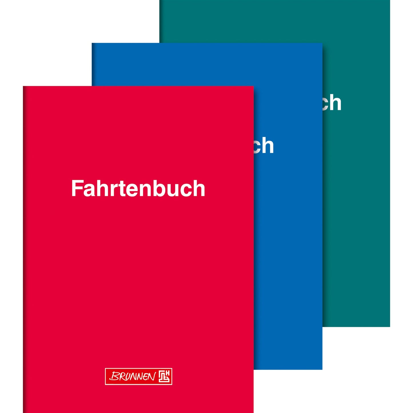 BRUNNEN Fahrtenbuch DIN A5 PKW farbig sortiert (freie Farbauswahl nicht möglich) 16 Bl.