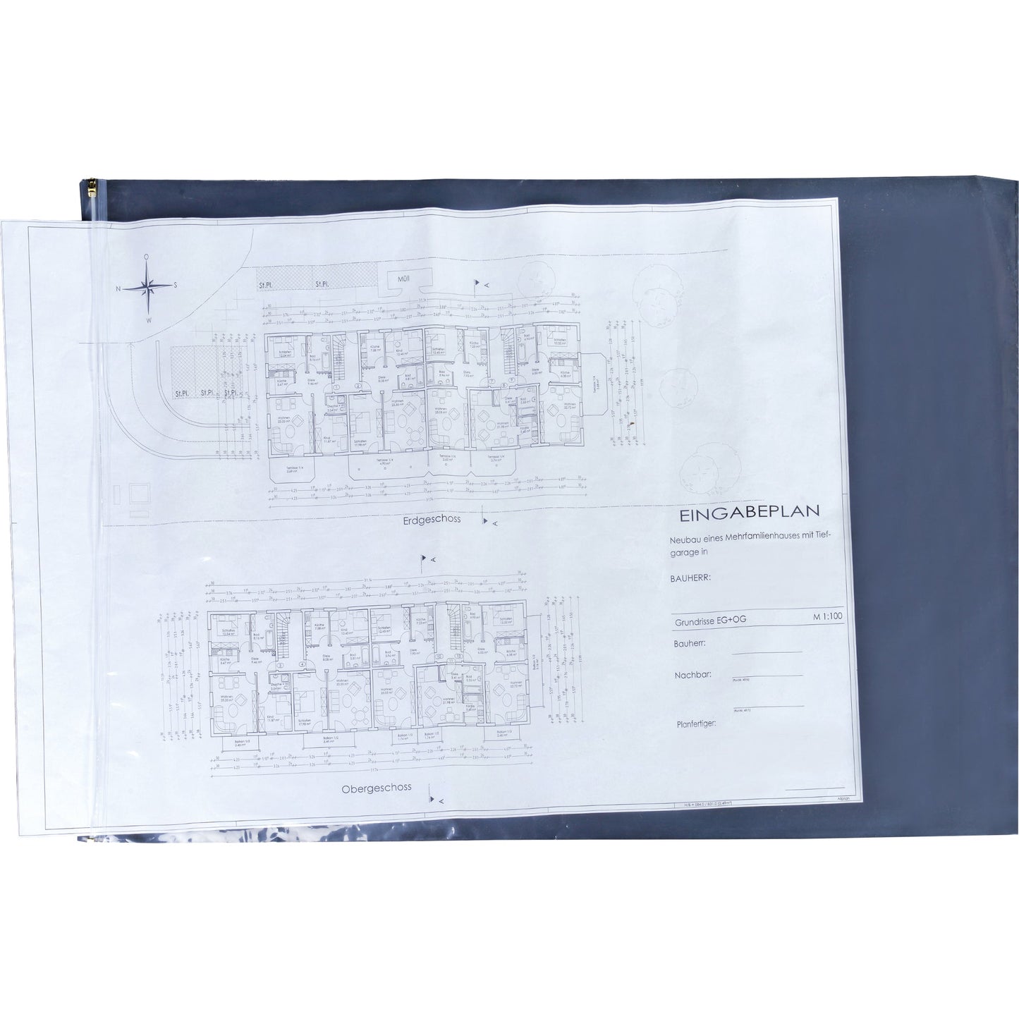 Planschutztasche 90 x 128 cm (B x H) Polyethylen transparent 10 St./Pack.