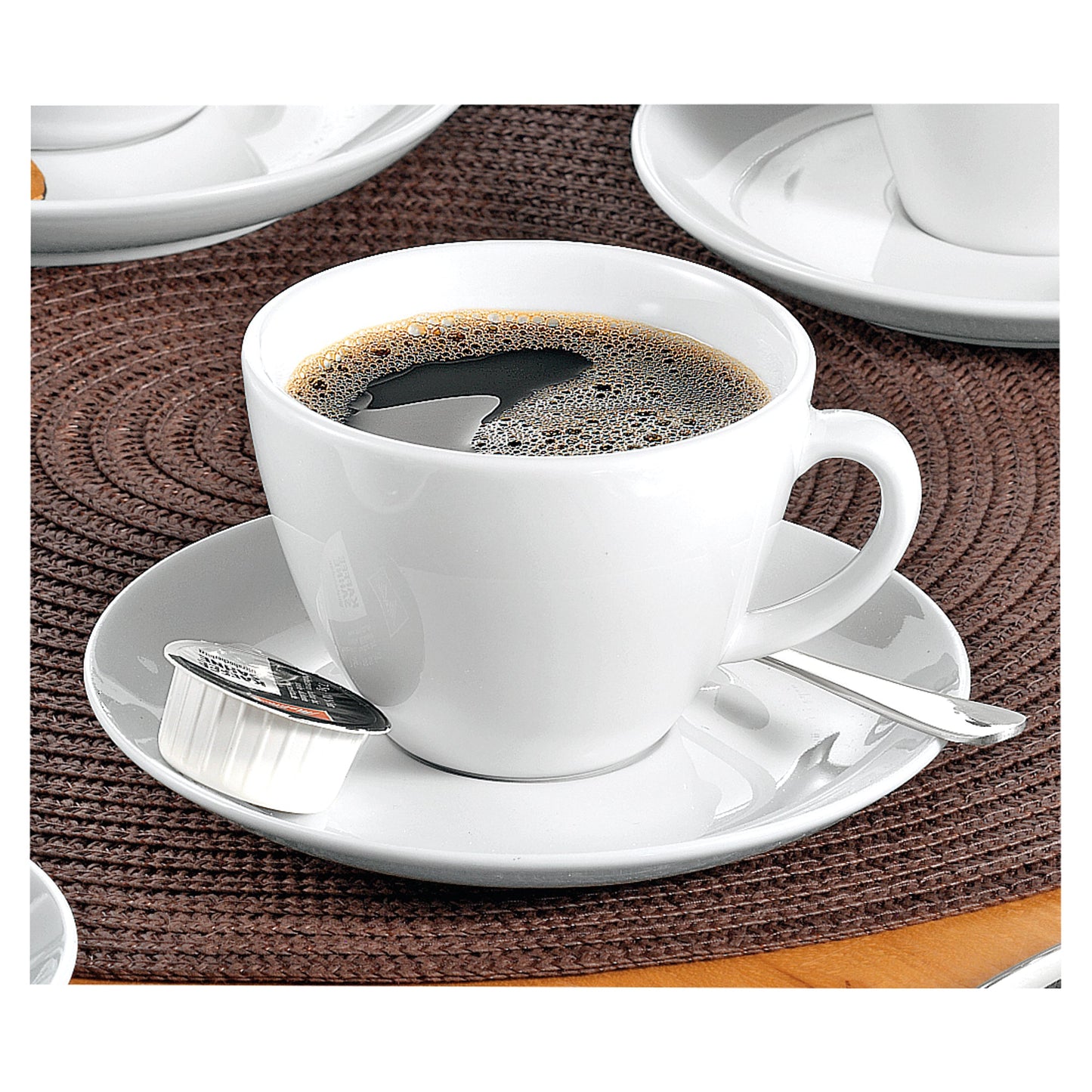 Esmeyer® Kaffeetasse BISTRO Mehrweg 200ml inkl. Untertasse Porzellan weiß 6 St./Pack.
