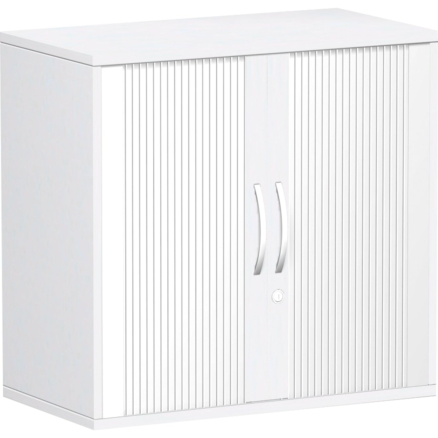 Geramöbel Rollladenschrank Flex 800 x 798 x 425 mm (B x H x T) 1 Fachboden silber weiß