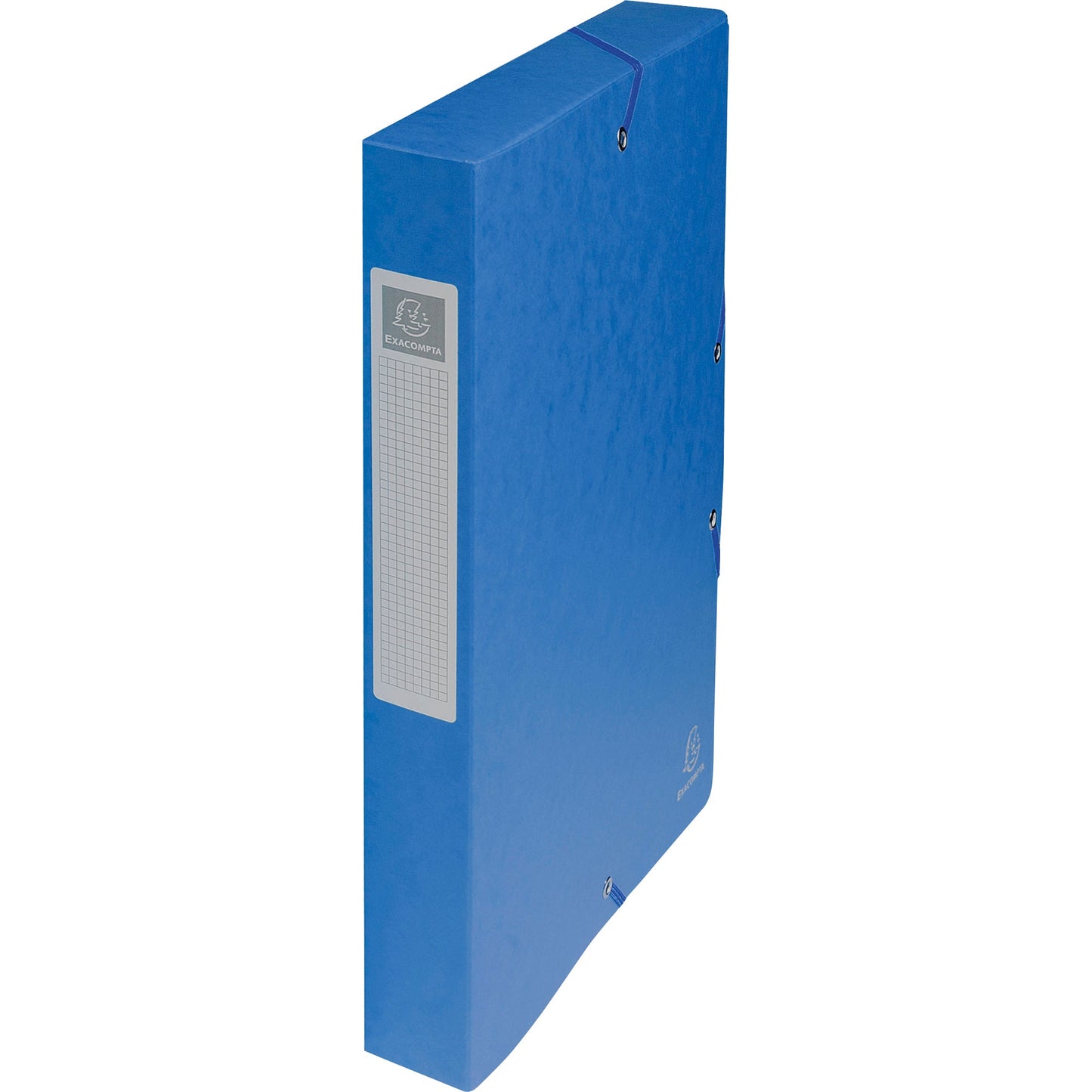 Exacompta Heftbox 25 x 32 cm (B x H) DIN A4 40mm Gummizugverschluss Colorspankarton blau