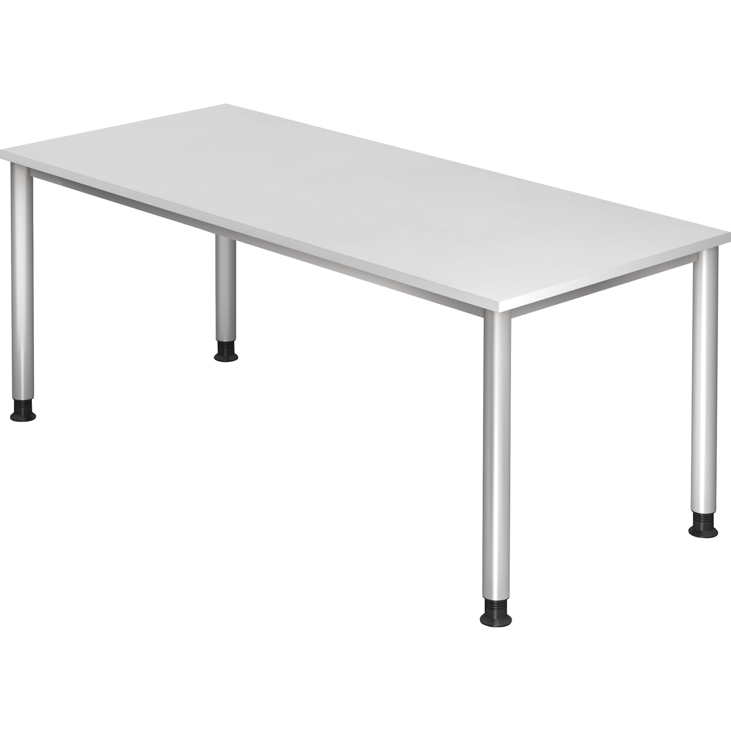 Hammerbacher Schreibtisch Maße: 1.800 x 680-810 x 800 mm (B x H x T) Spanplatte weiß