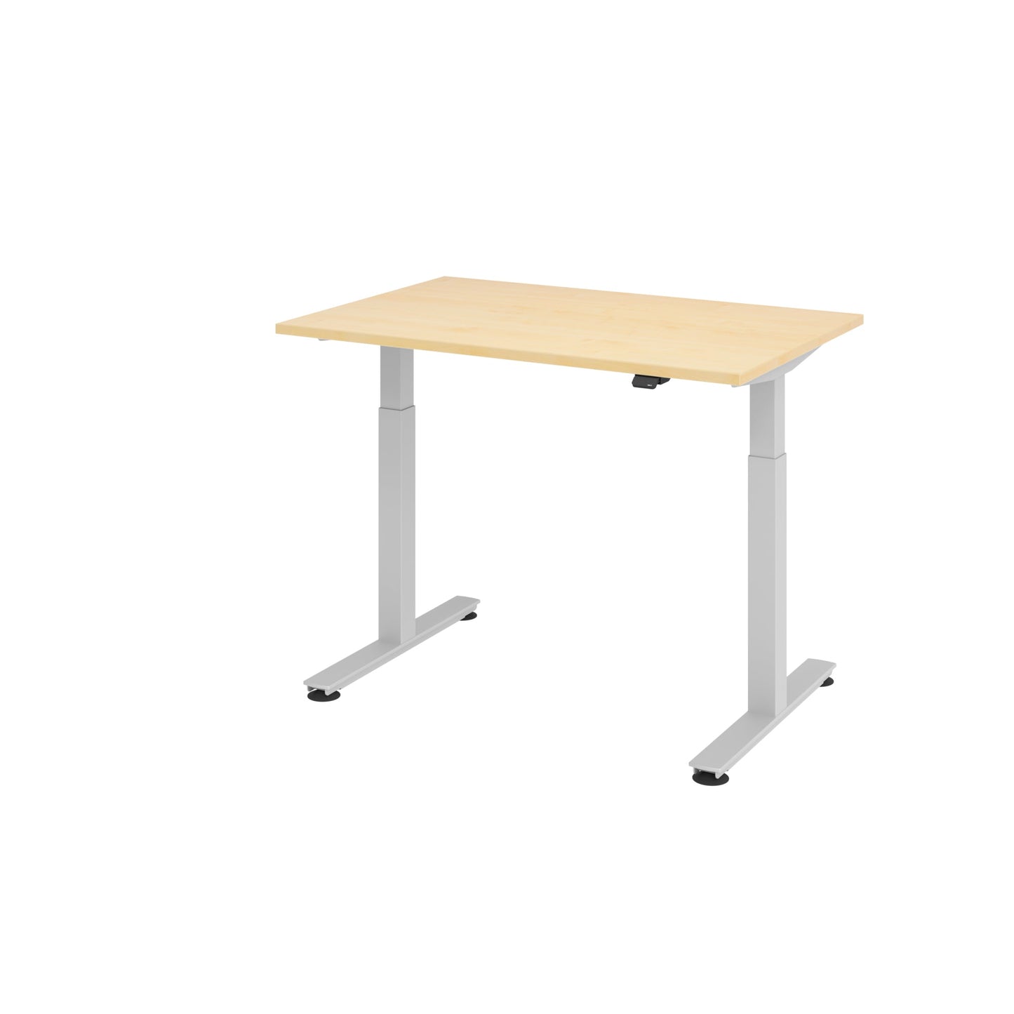 Hammerbacher Schreibtisch Maße: 1.200 x 710-1.200 x 800 mm (B x H x T) Spanplatte ahorn