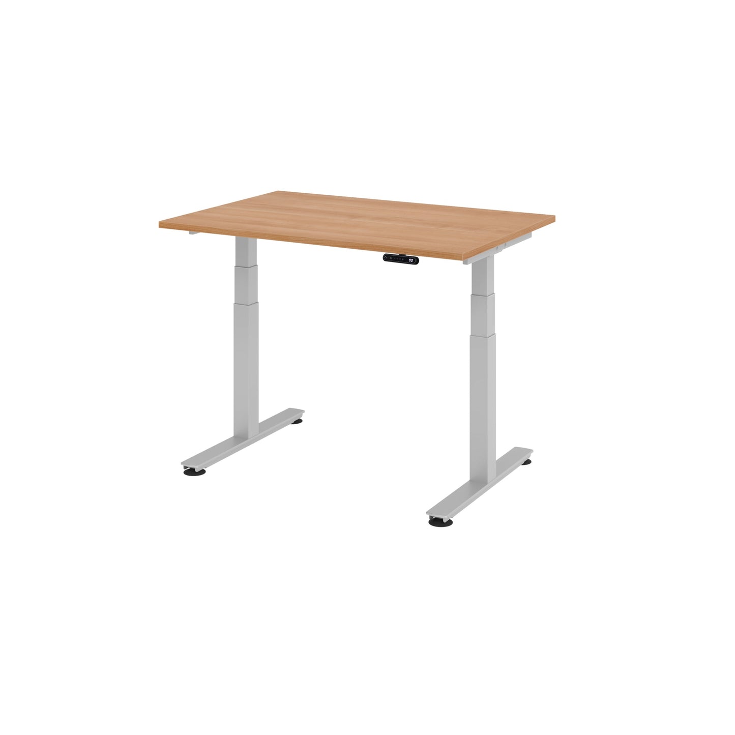 Hammerbacher Schreibtisch Maße: 1.200 x 630-1.270 x 800 mm (B x H x T) Holz nussbaum