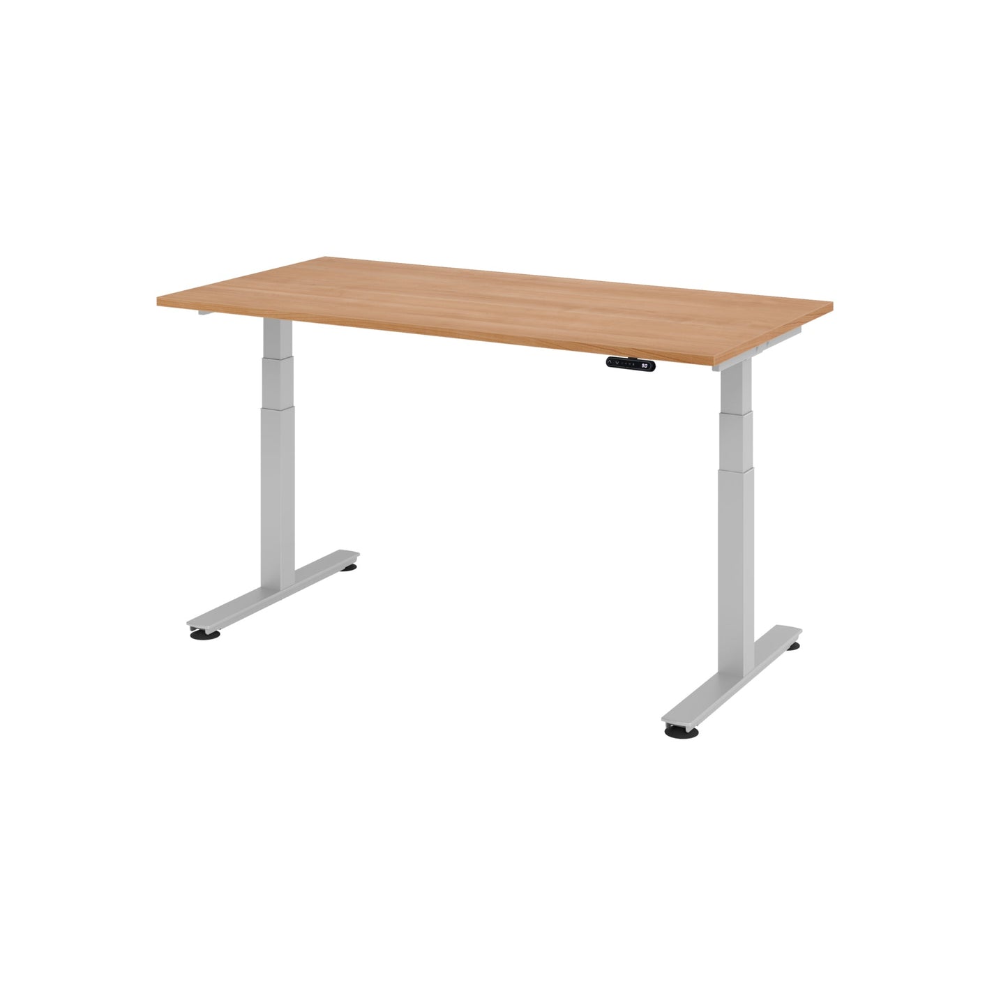 Hammerbacher Schreibtisch Maße: 1.600 x 630-1.270 x 800 mm (B x H x T) Holz nussbaum
