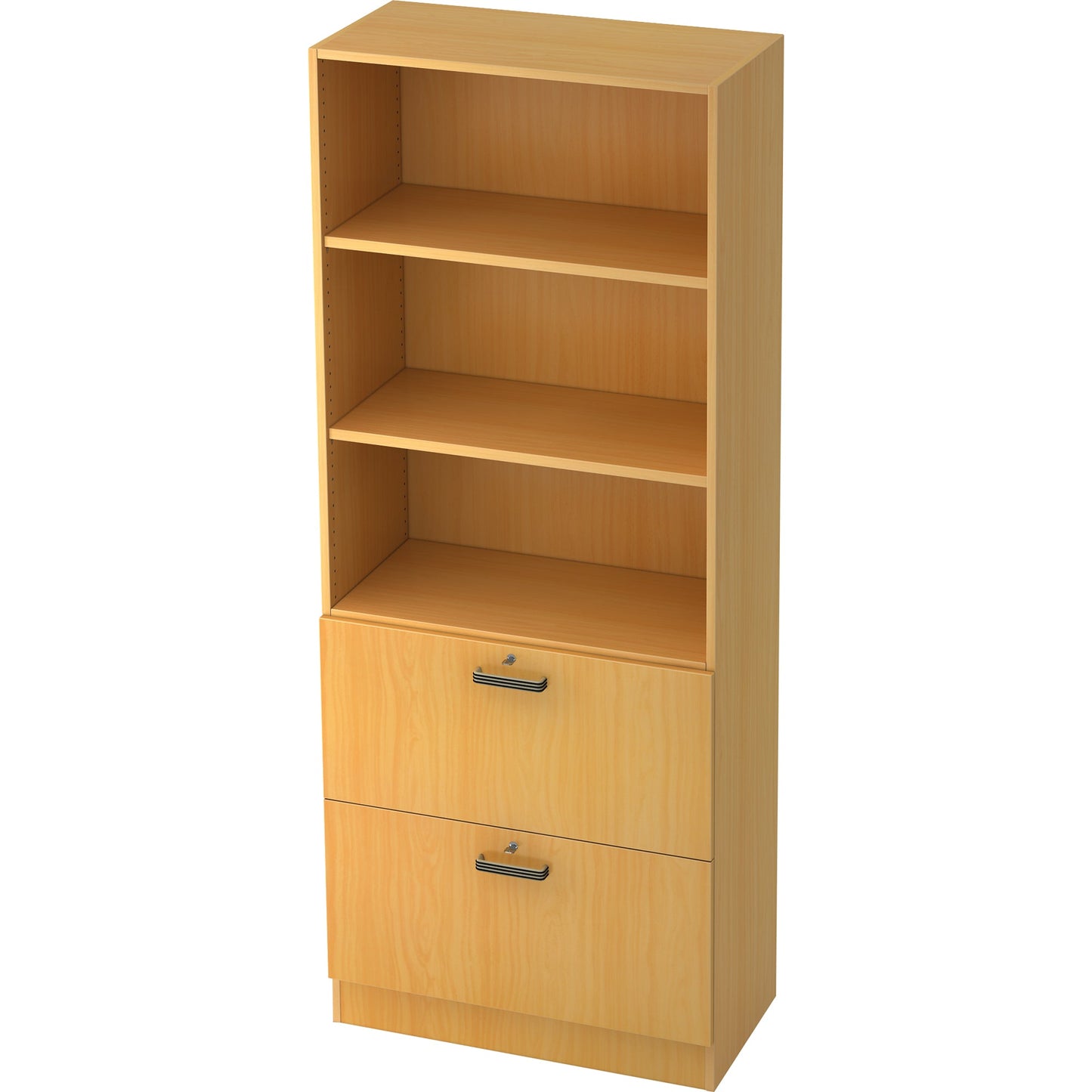 Hammerbacher Hängeregistraturschrank 800 x 2.004 x 420 mm (B x H x T) Spanplatte, melaminharzbeschichtet buche