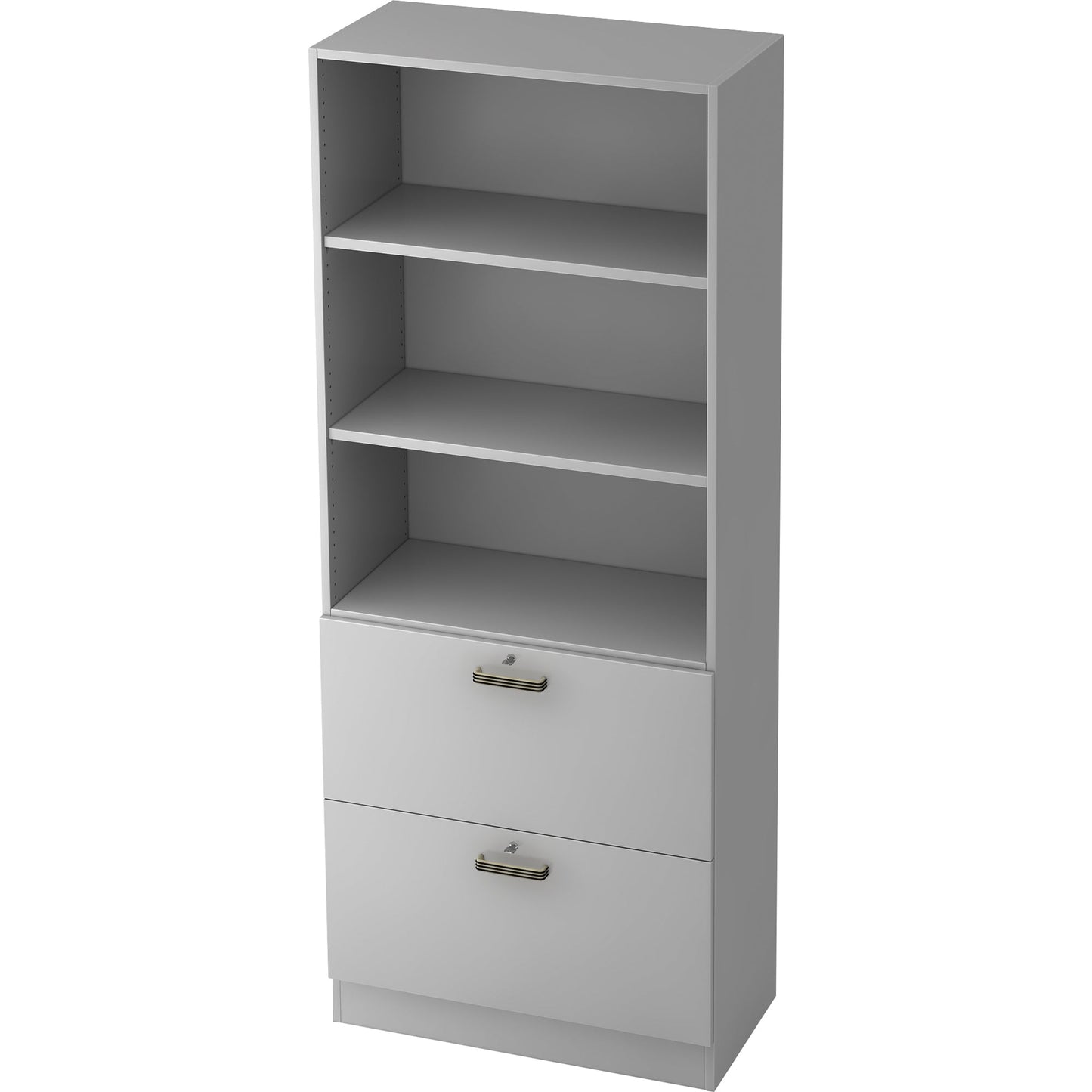 Hammerbacher Hängeregistraturschrank 800 x 2.004 x 420 mm (B x H x T) Spanplatte, melaminharzbeschichtet grau