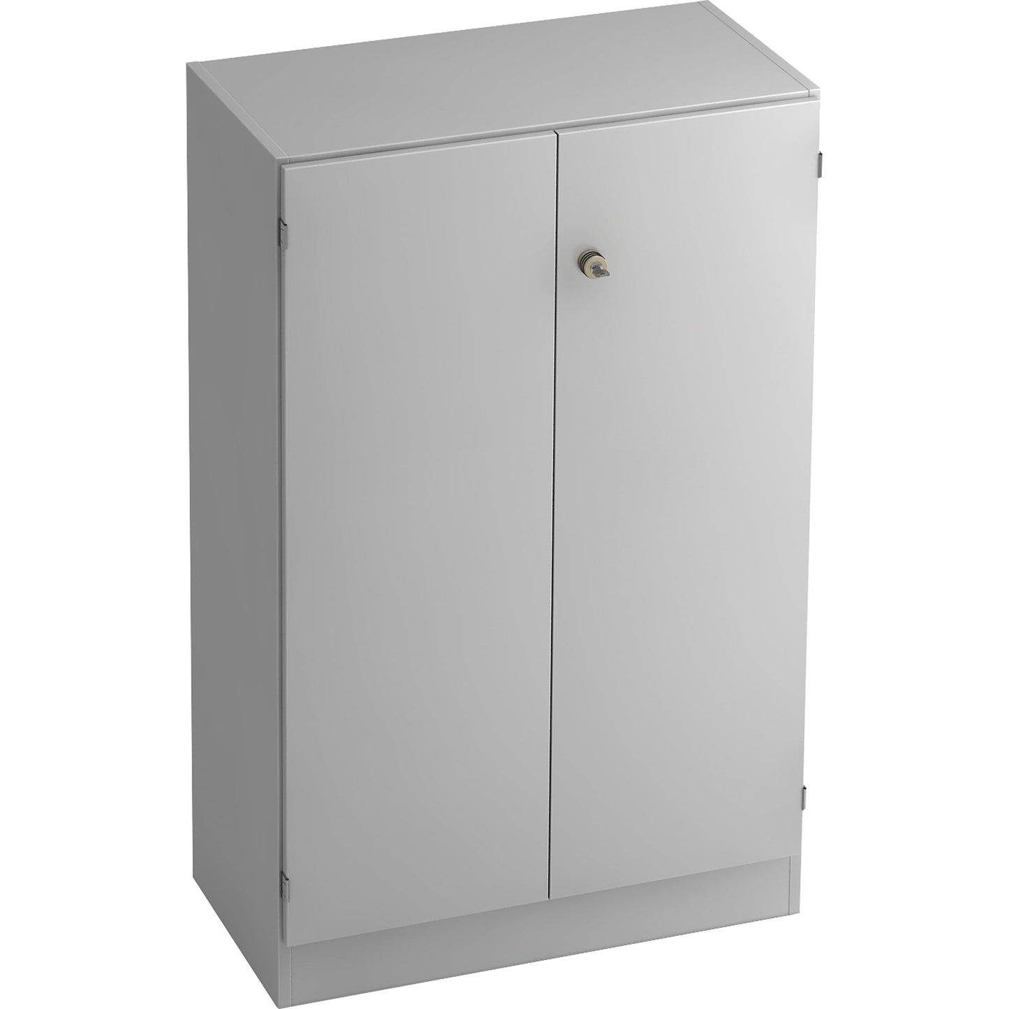 Hammerbacher Flügeltürenschrank 800 x 1.270 x 420 mm (B x H x T) 2 Fachböden Holz Farbe: grau