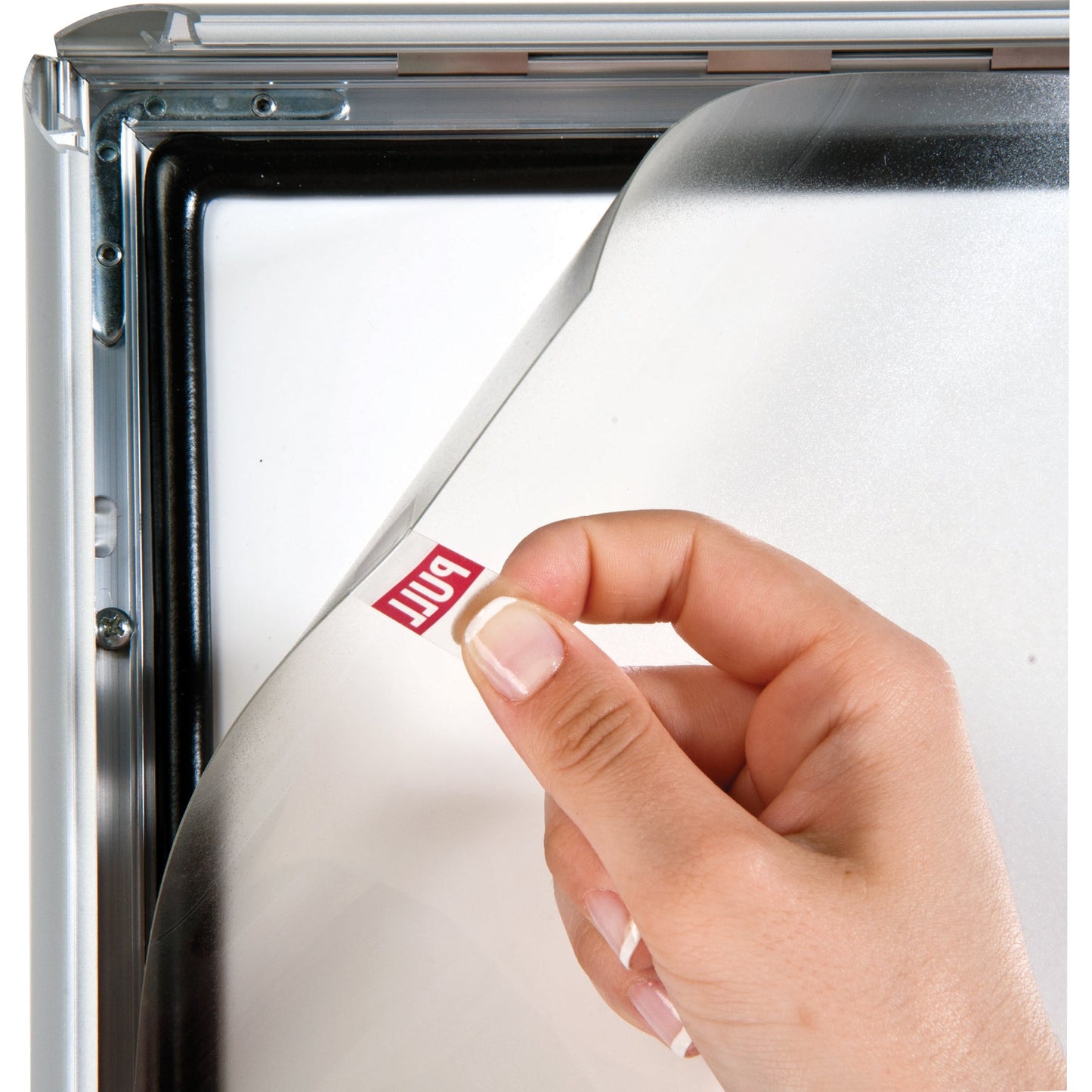 FRANKEN Bilderwechselrahmen 64,3 x 89 x 1,6 cm (B x H x T) DIN A1 Aluminium silber