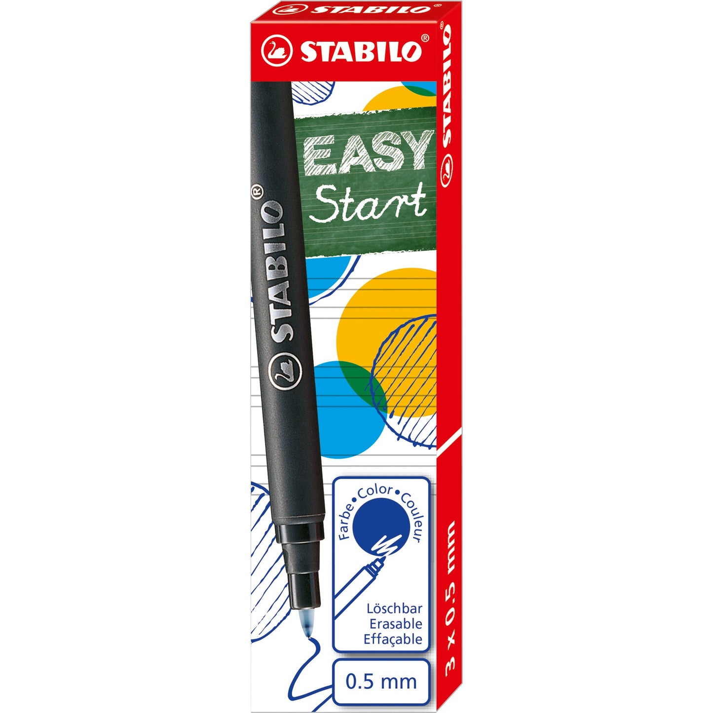STABILO® Tintenrollermine EASYoriginal 0,5mm königsblau 3 St./Pack.