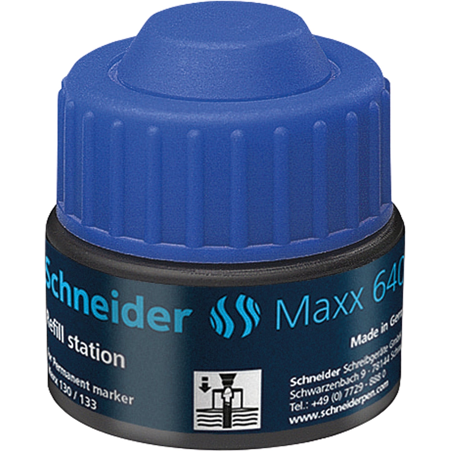 Schneider Nachfülltinte Marker Refill-Station 640 Fässchen blau 30ml