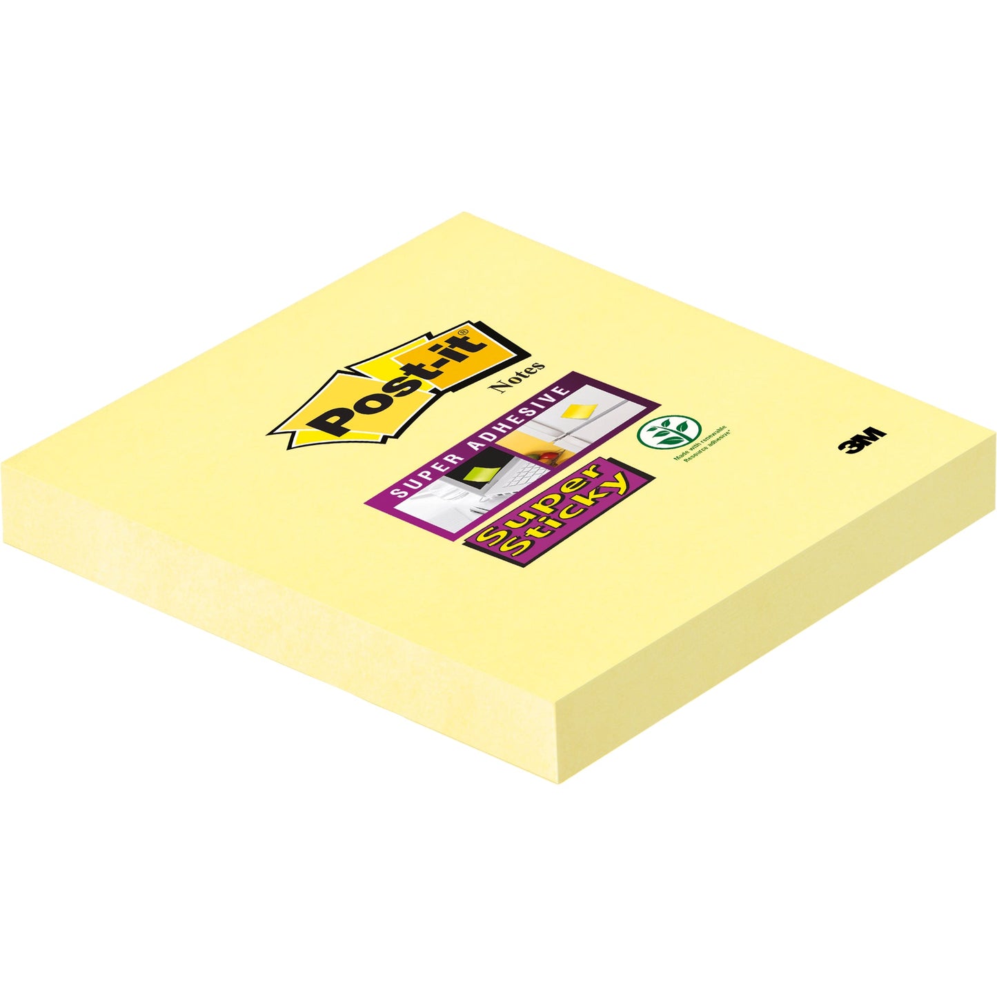 Post-it® Haftnotiz Super Sticky Notes 76 x 76 mm (B x H) gelb 90 Bl.
