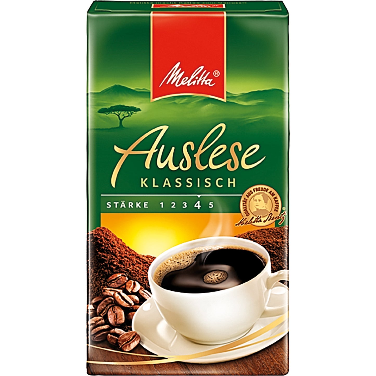 Melitta Kaffee Auslese anregend aromatisch gemahlen 500 g/Pack.