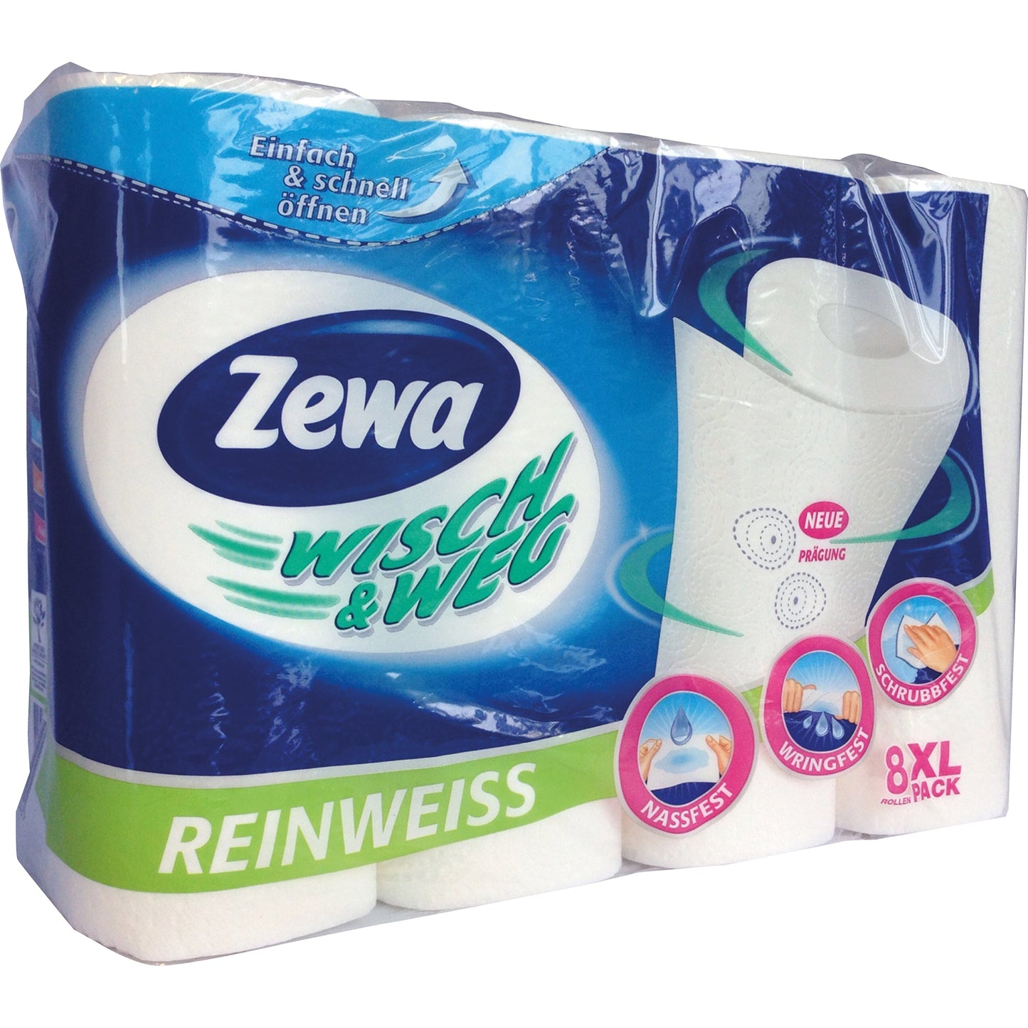 Zewa Küchenrolle Wisch & Weg 2-lagig weiß 8 Rl./Pack.