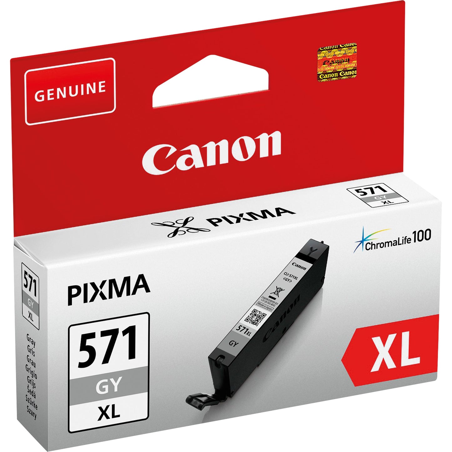 Canon Tintenpatrone Originalzubehör CLI-571XL GY ca. 3.350 Seiten grau 11ml